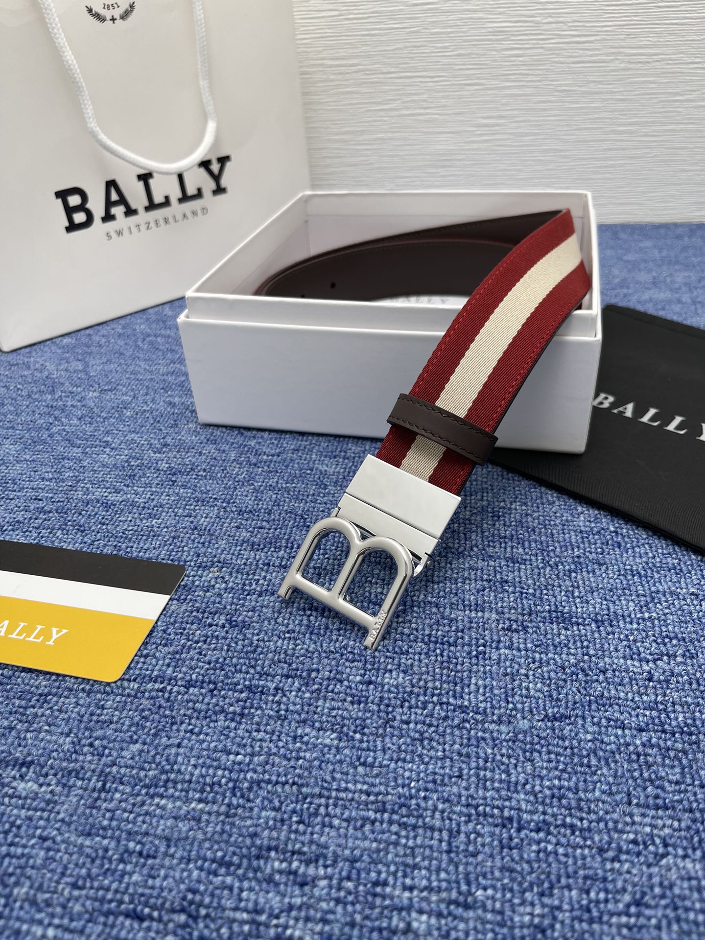 Bally Male Leather Belt Cow Leather
