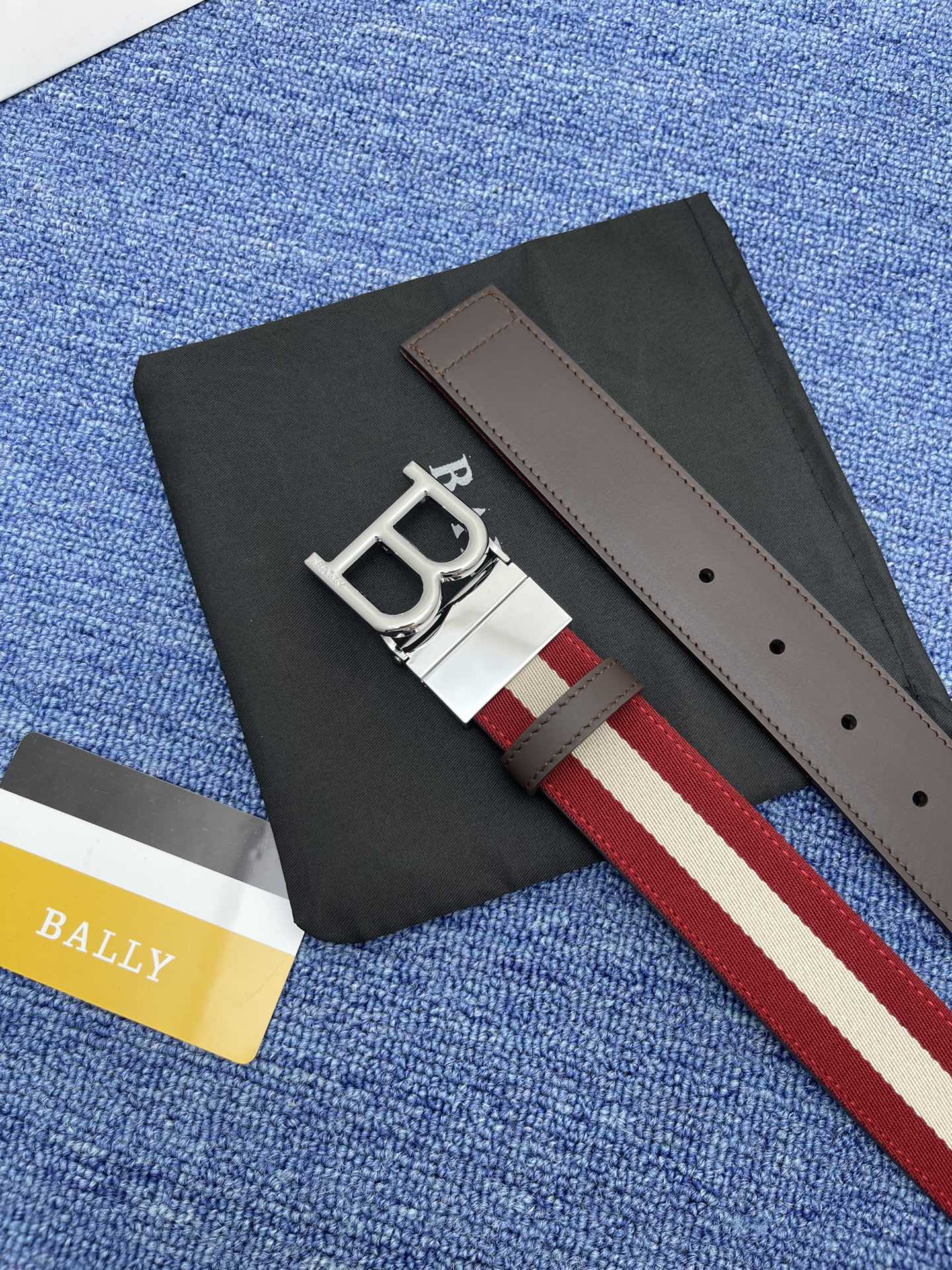 Bally Male Leather Belt Cow Leather