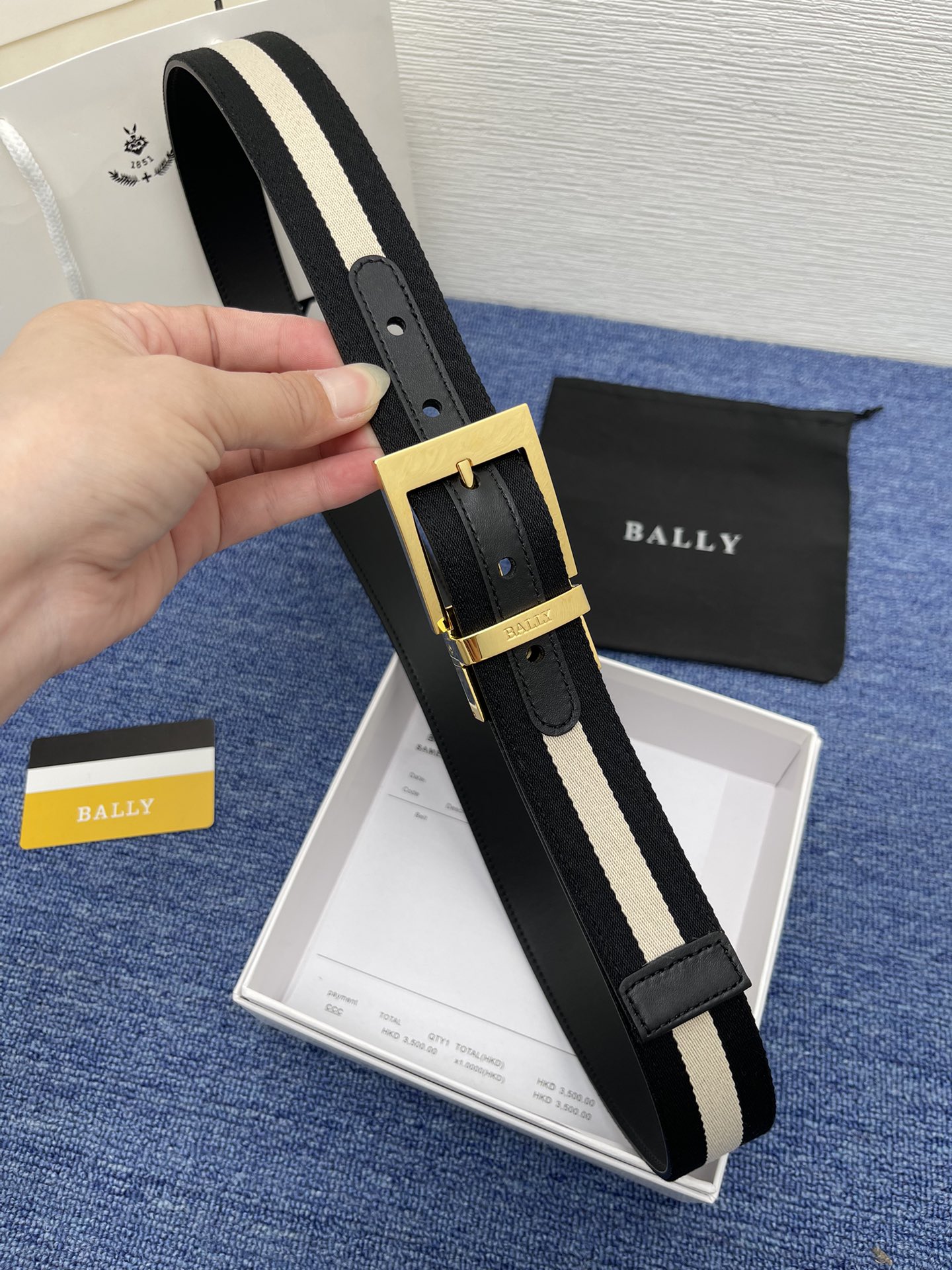Bally Male Leather Belt Cow Leather