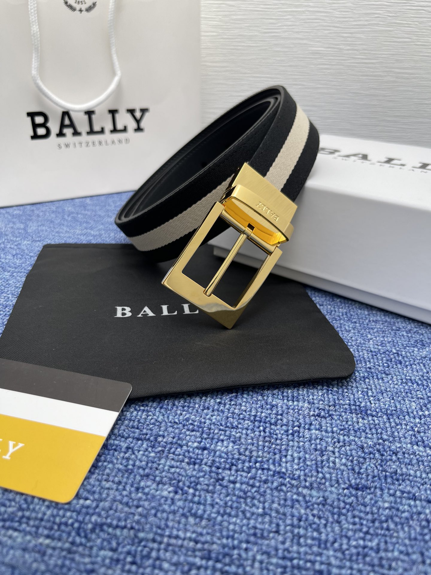 Bally Male Leather Belt Cow Leather