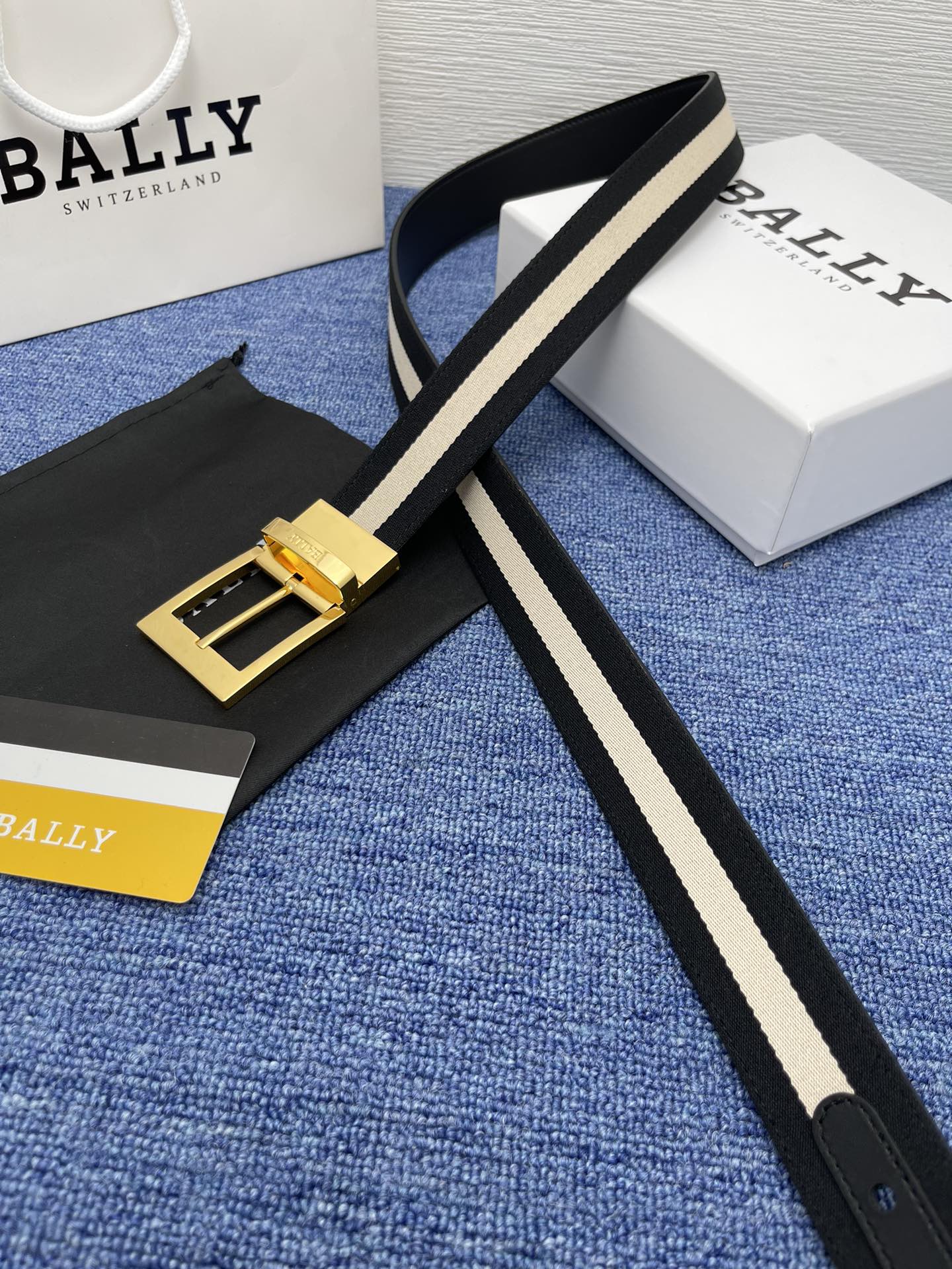 Bally Male Leather Belt Cow Leather