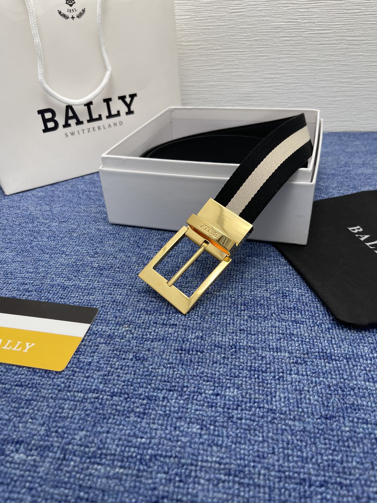 Bally Male Leather Belt Cow Leather