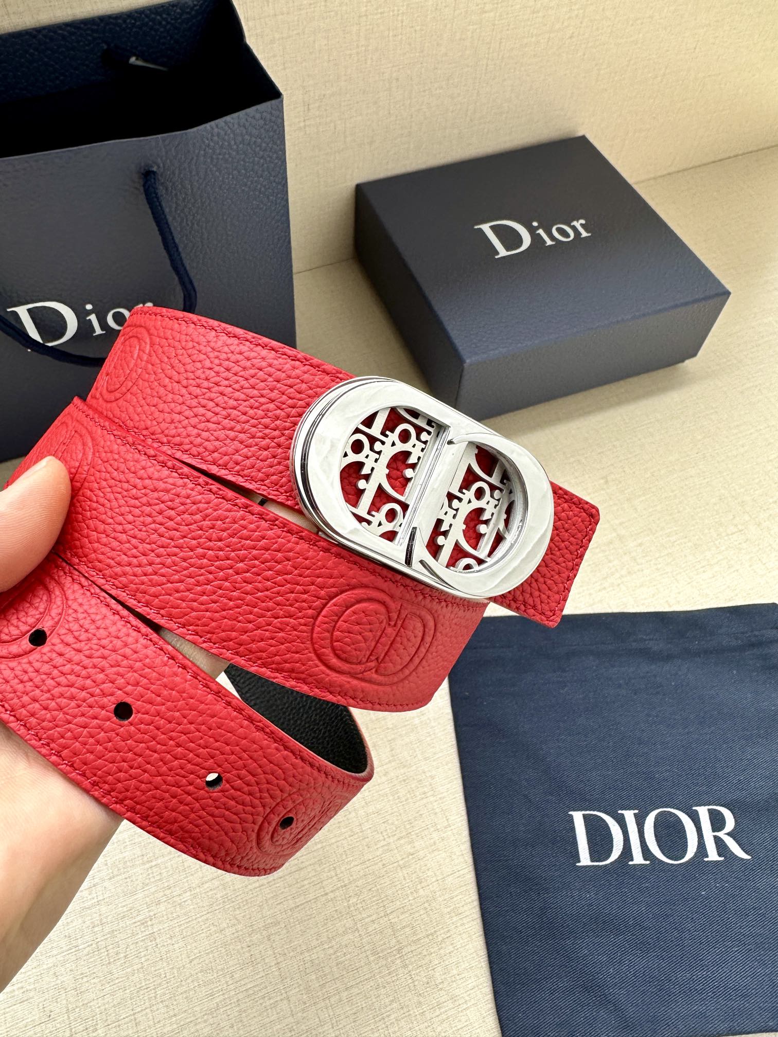 Dior Male Basic Belt Cow Leather Adjustable