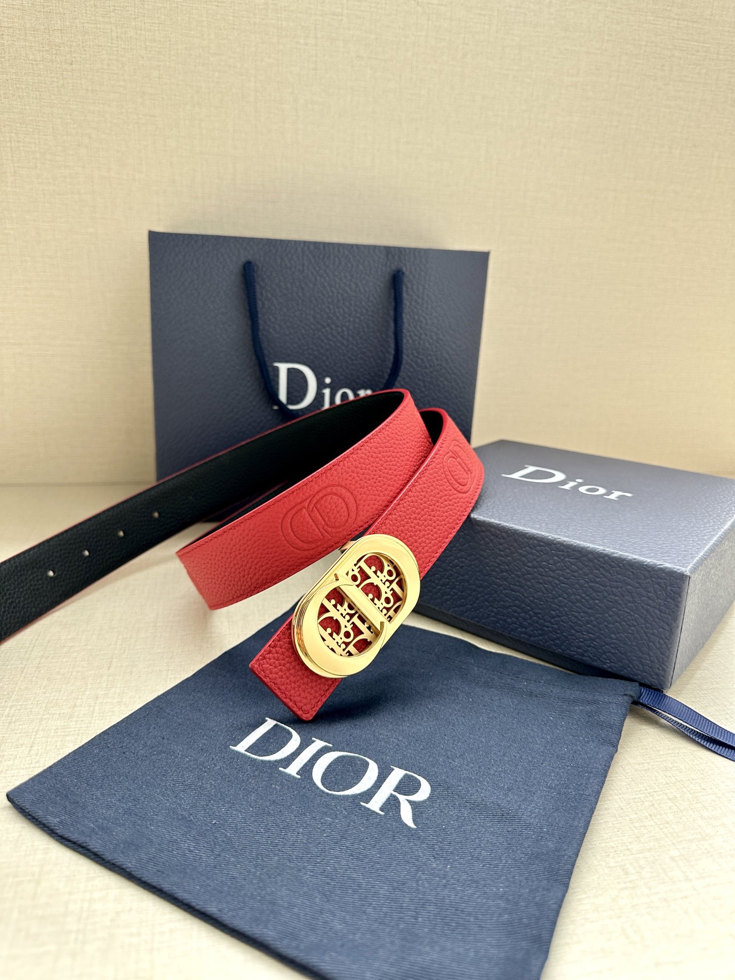 Dior Male Basic Belt Cow Leather Adjustable
