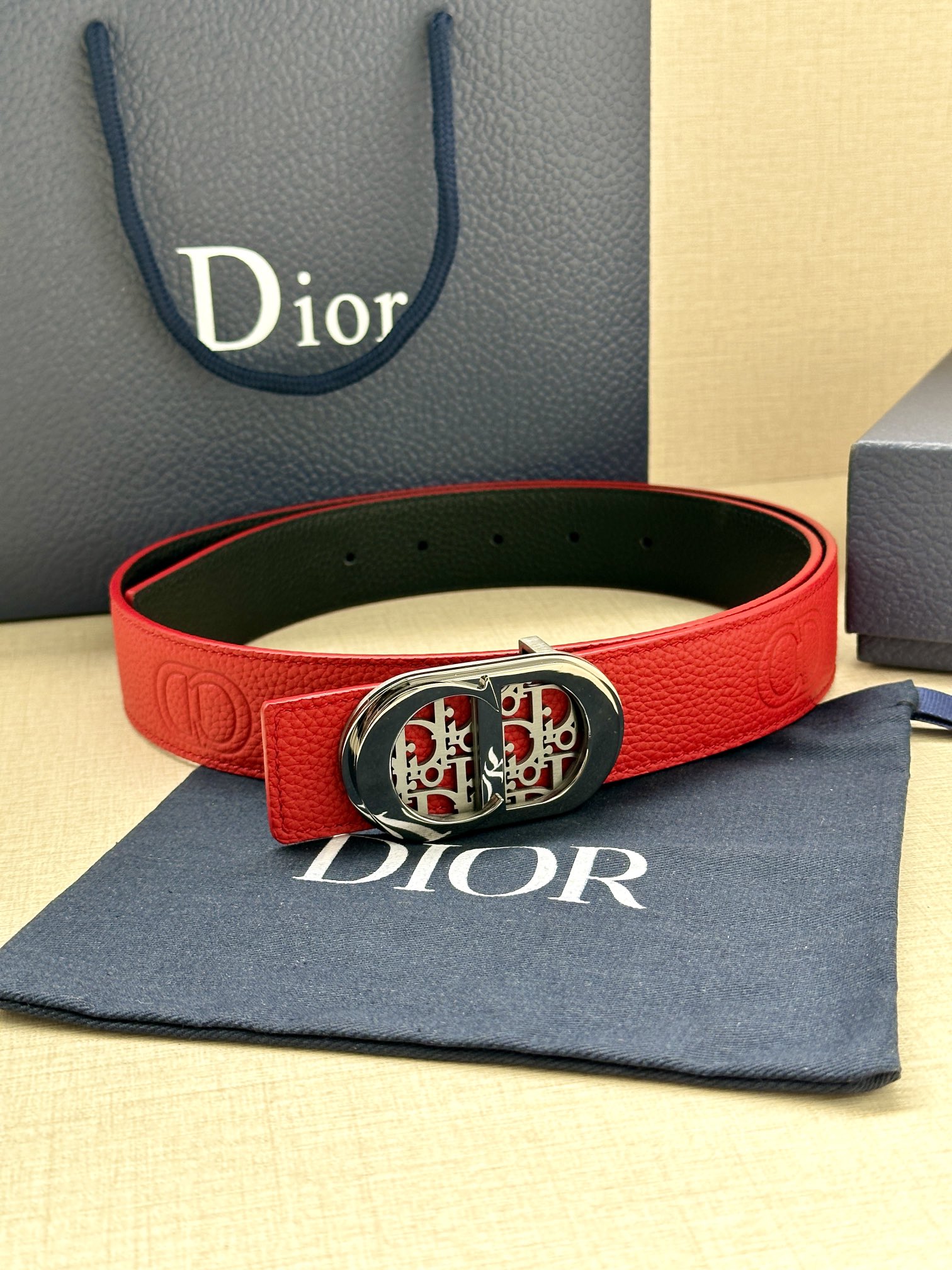Dior Male Basic Belt Cow Leather Adjustable