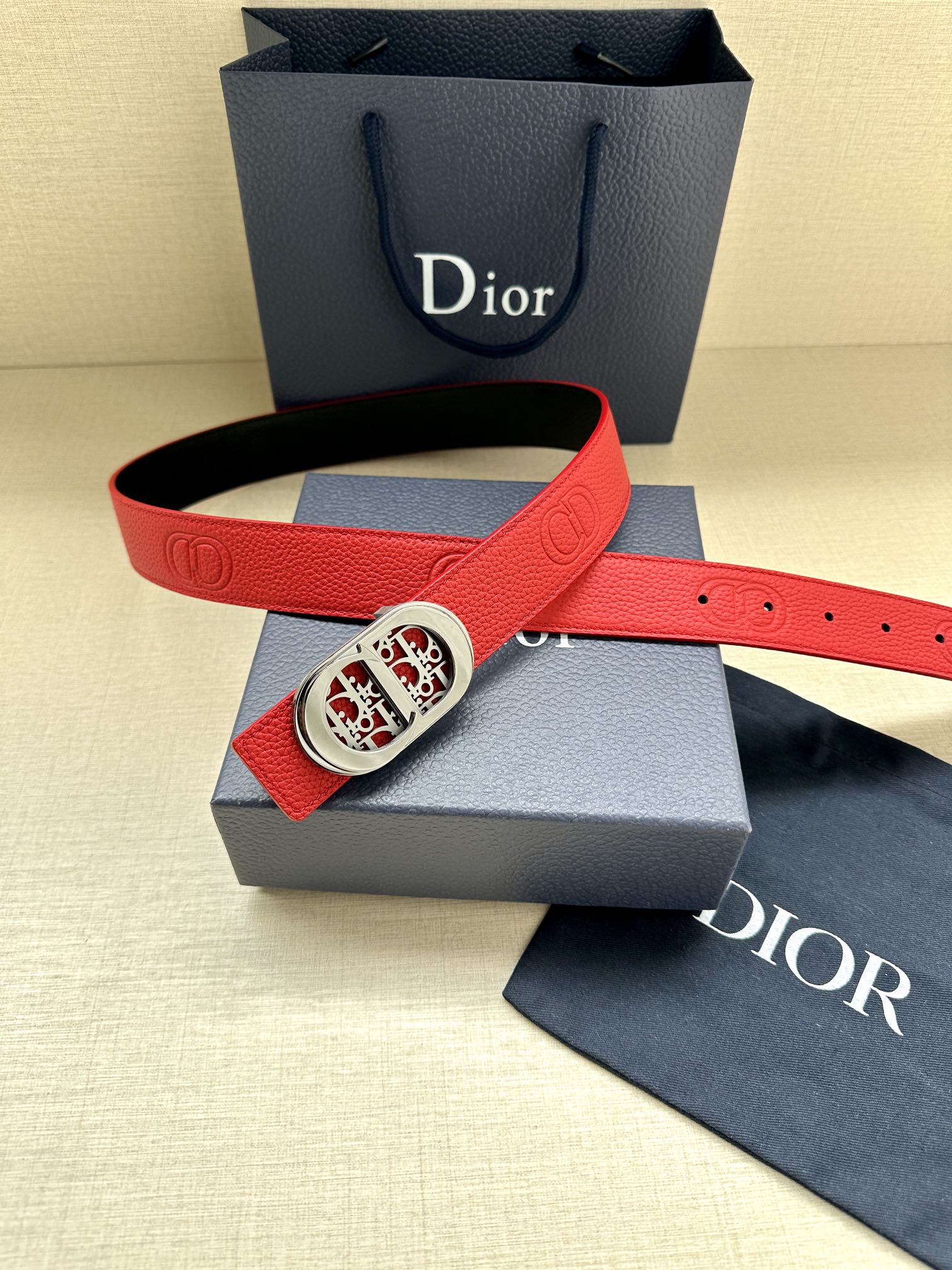 Dior Male Basic Belt Cow Leather Adjustable