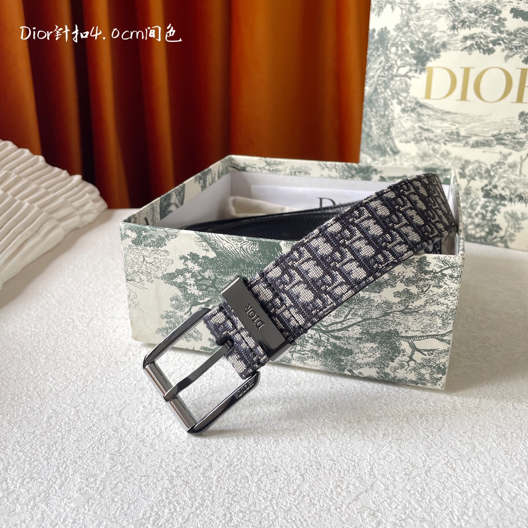 Dior Male Basic Belt Cow Leather Black 40mm-l