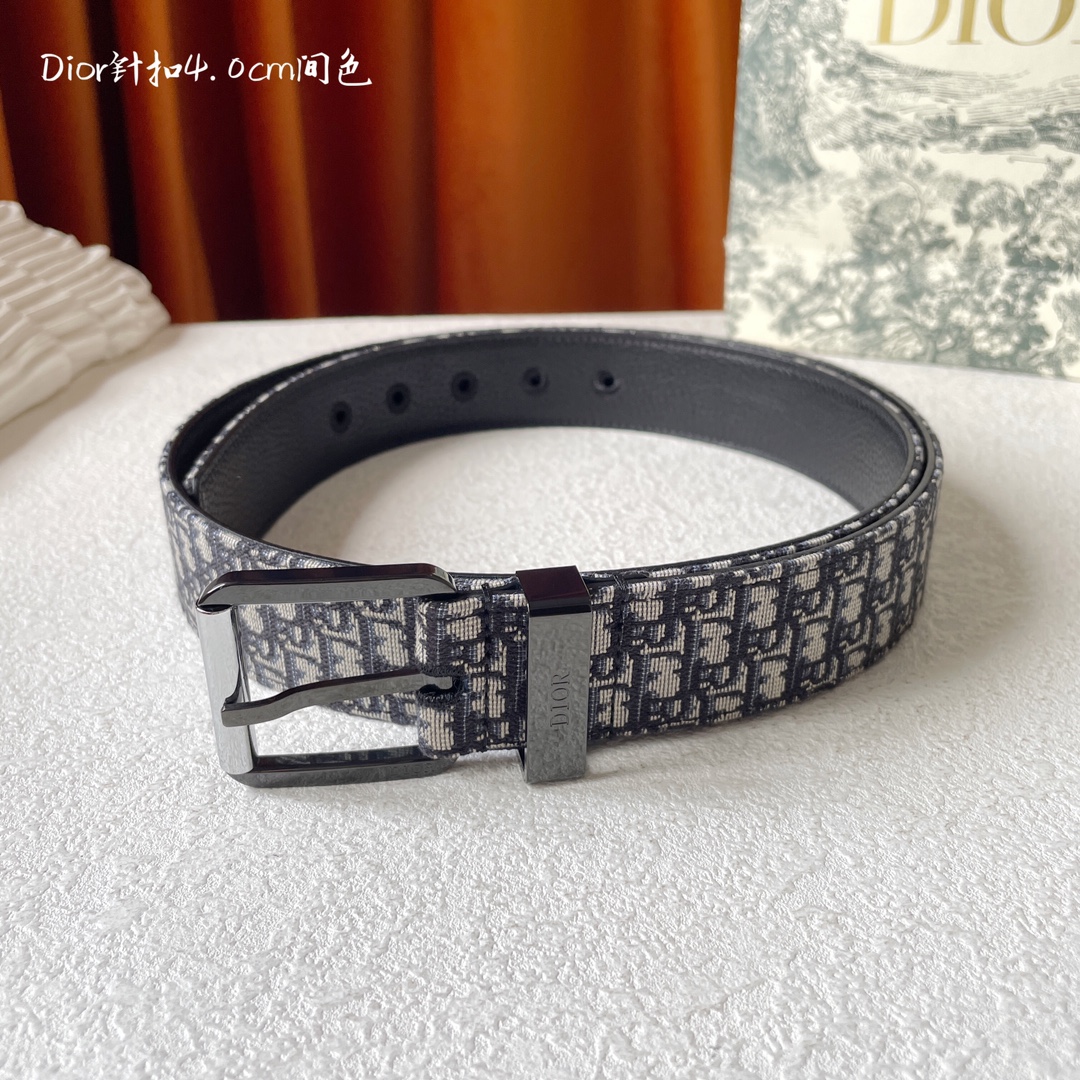 Dior Male Basic Belt Cow Leather Black 40mm-l