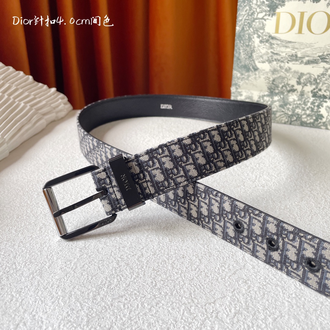 Dior Male Basic Belt Cow Leather Black 40mm-l
