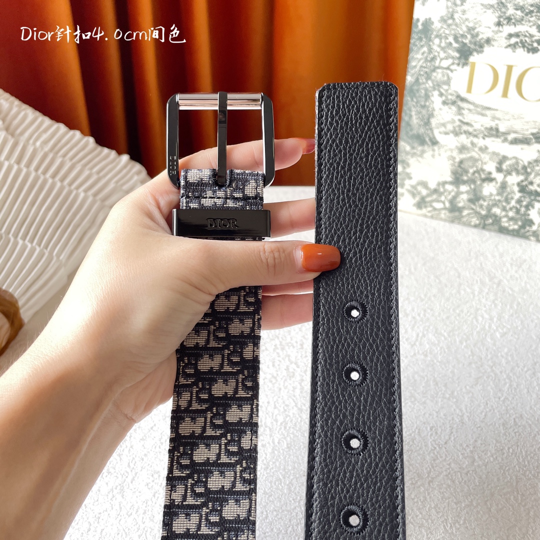 Dior Male Basic Belt Cow Leather Black 40mm-l