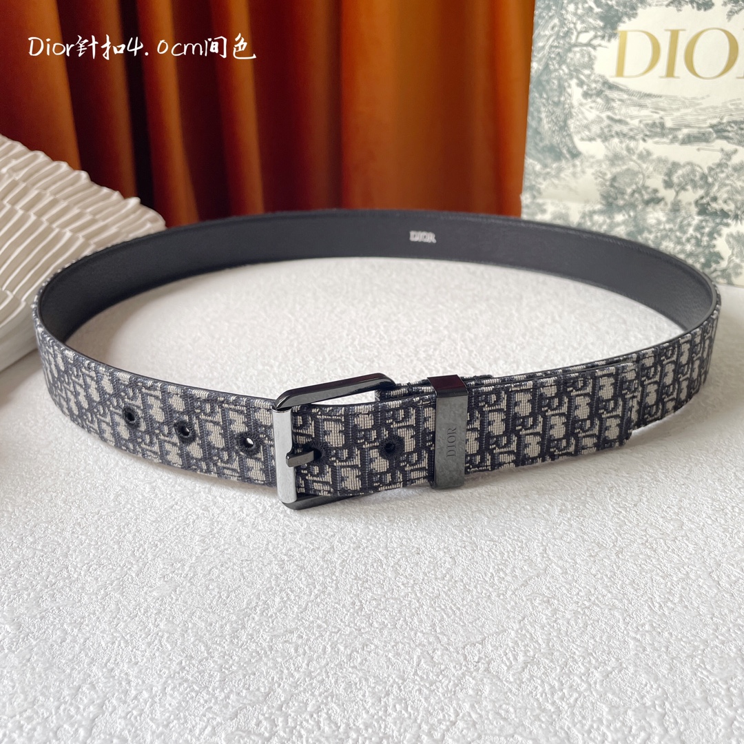 Dior Male Basic Belt Cow Leather Black 40mm-l