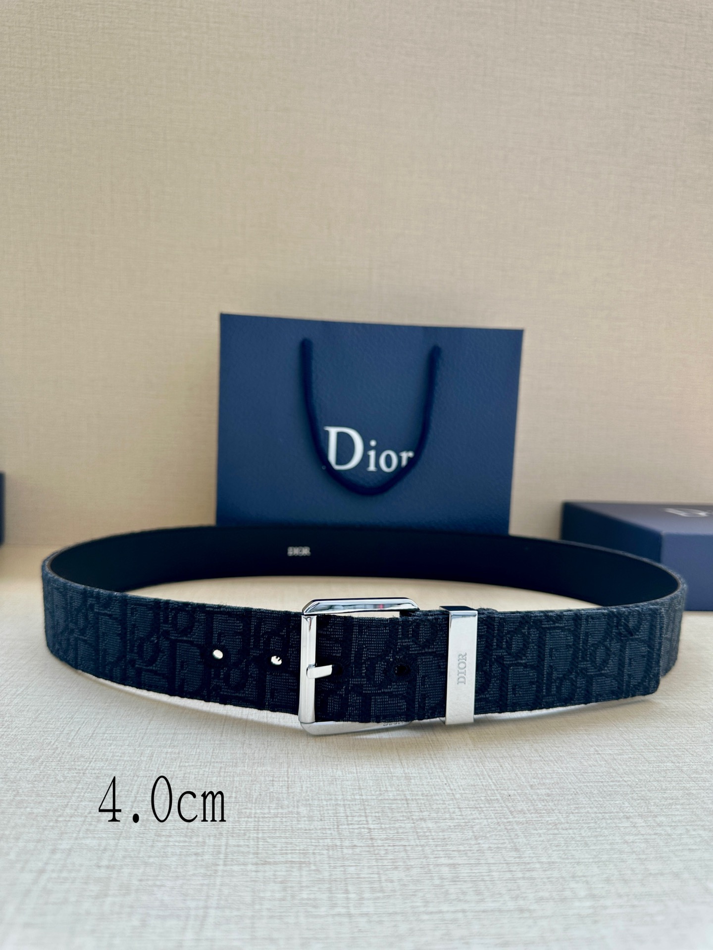 Dior Male Basic Belt Cow Leather Black Adjustable M-l