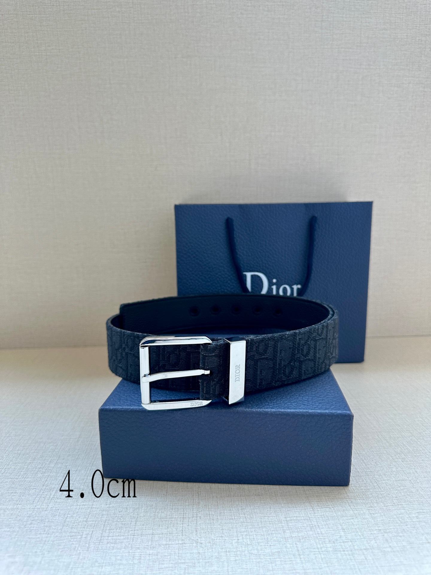 Dior Male Basic Belt Cow Leather Black Adjustable M-l