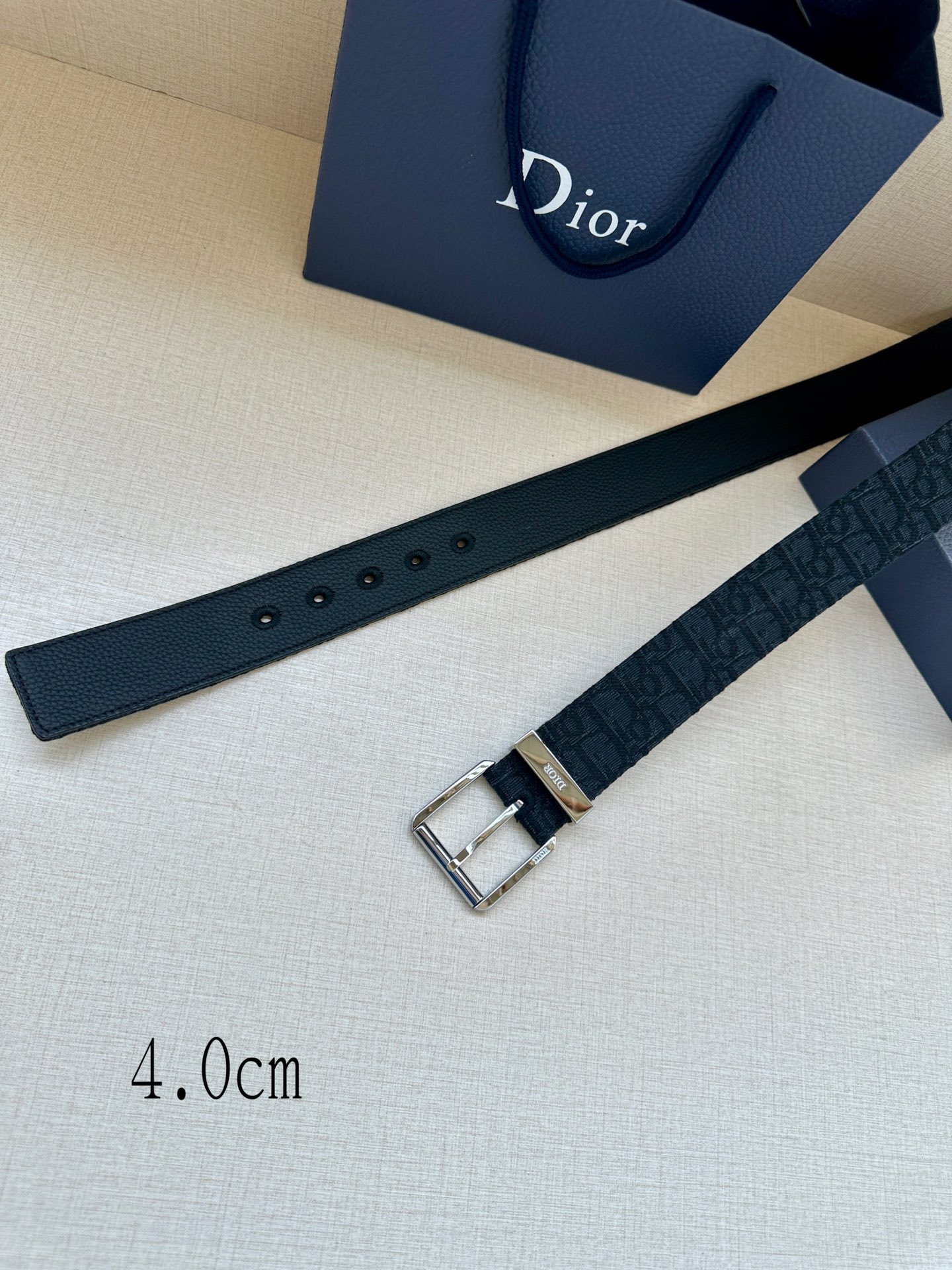 Dior Male Basic Belt Cow Leather Black Adjustable M-l