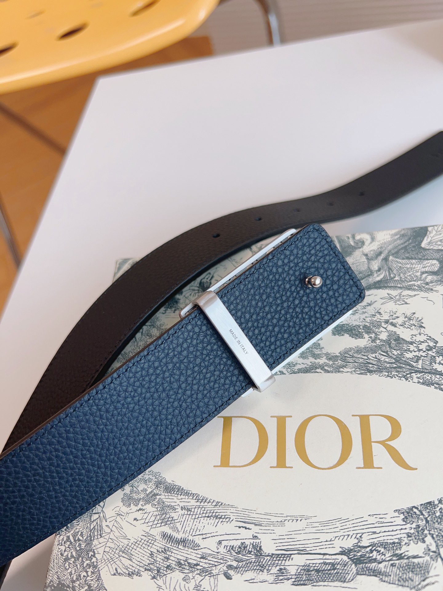 Dior Male Leather Belt Top Grain Leather 35mm