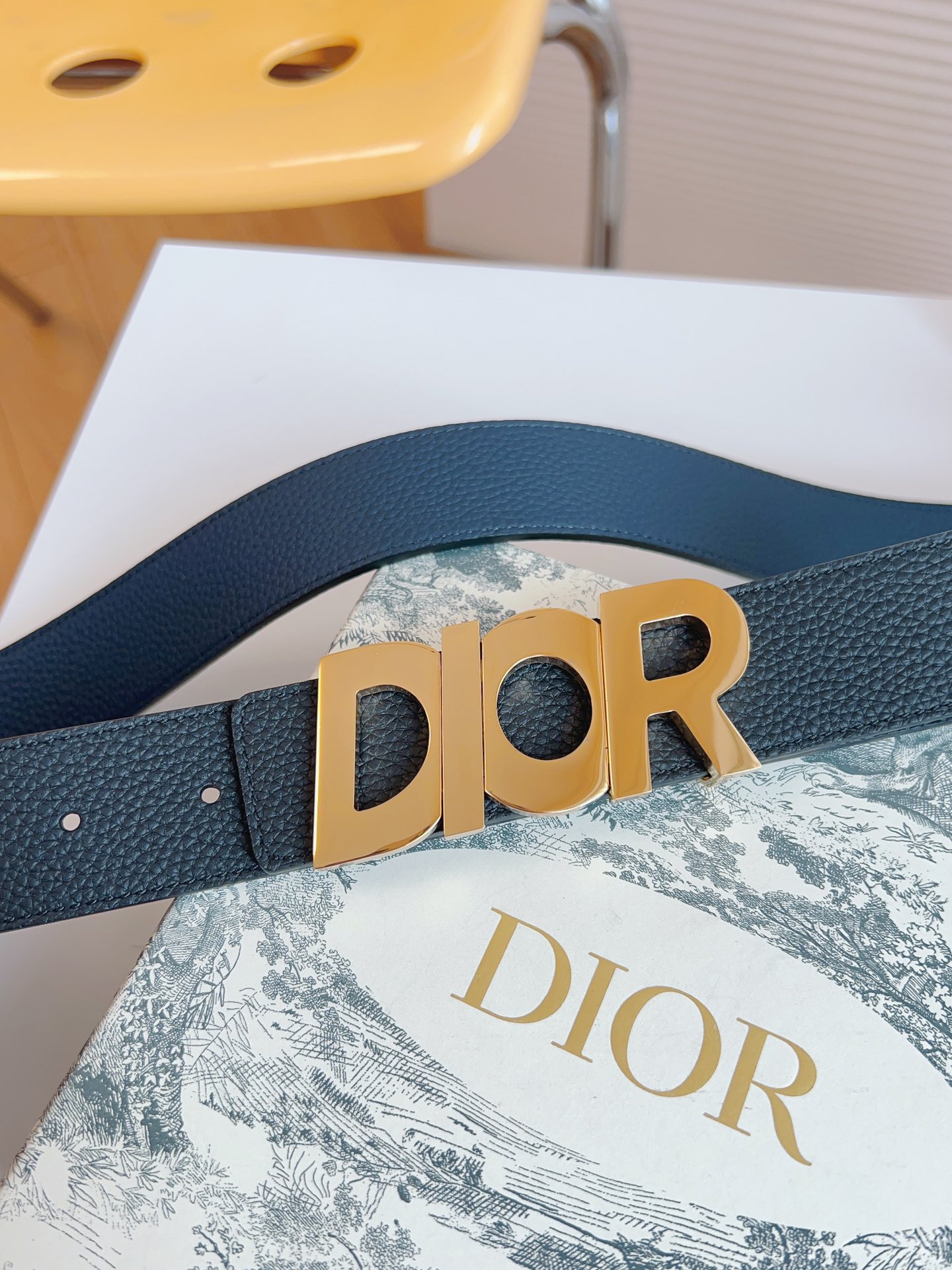 Dior Male Leather Belt Top Grain Leather 35mm