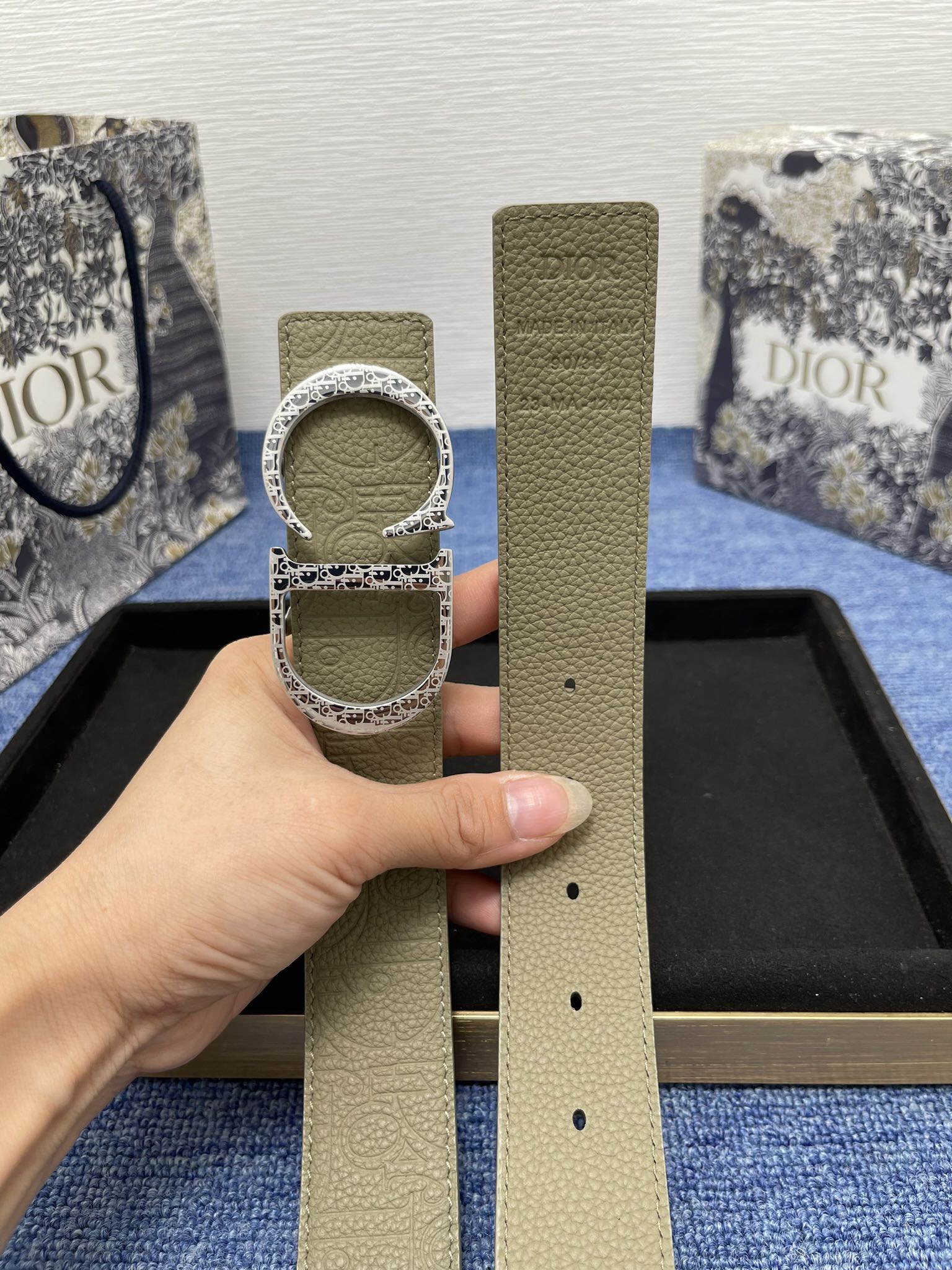 Dior Male Basic Belt Cow Leather Black