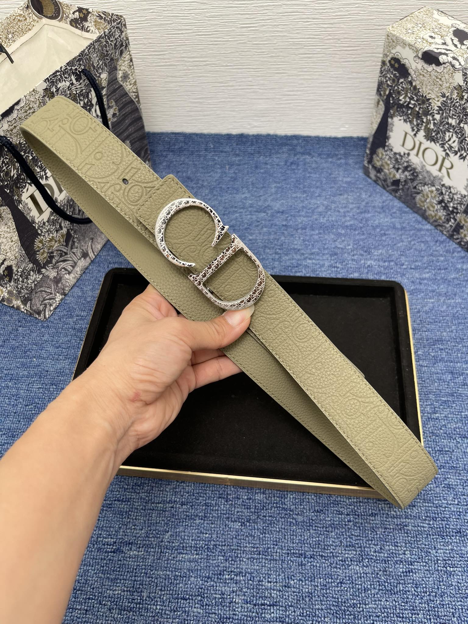 Dior Male Basic Belt Cow Leather Black