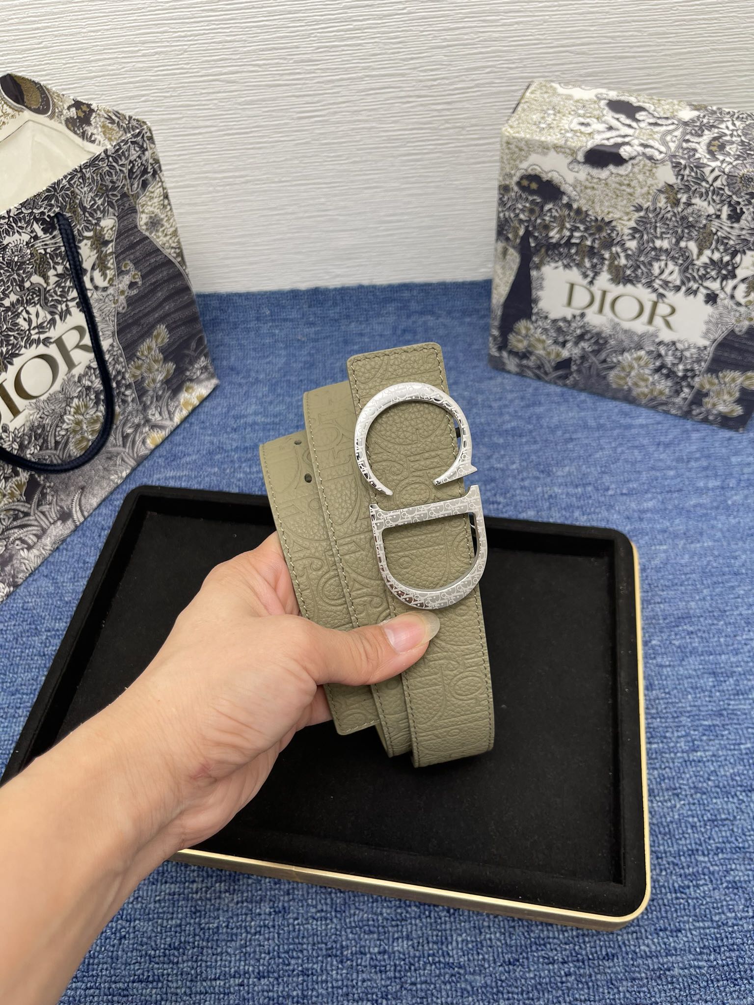 Dior Male Basic Belt Cow Leather Black