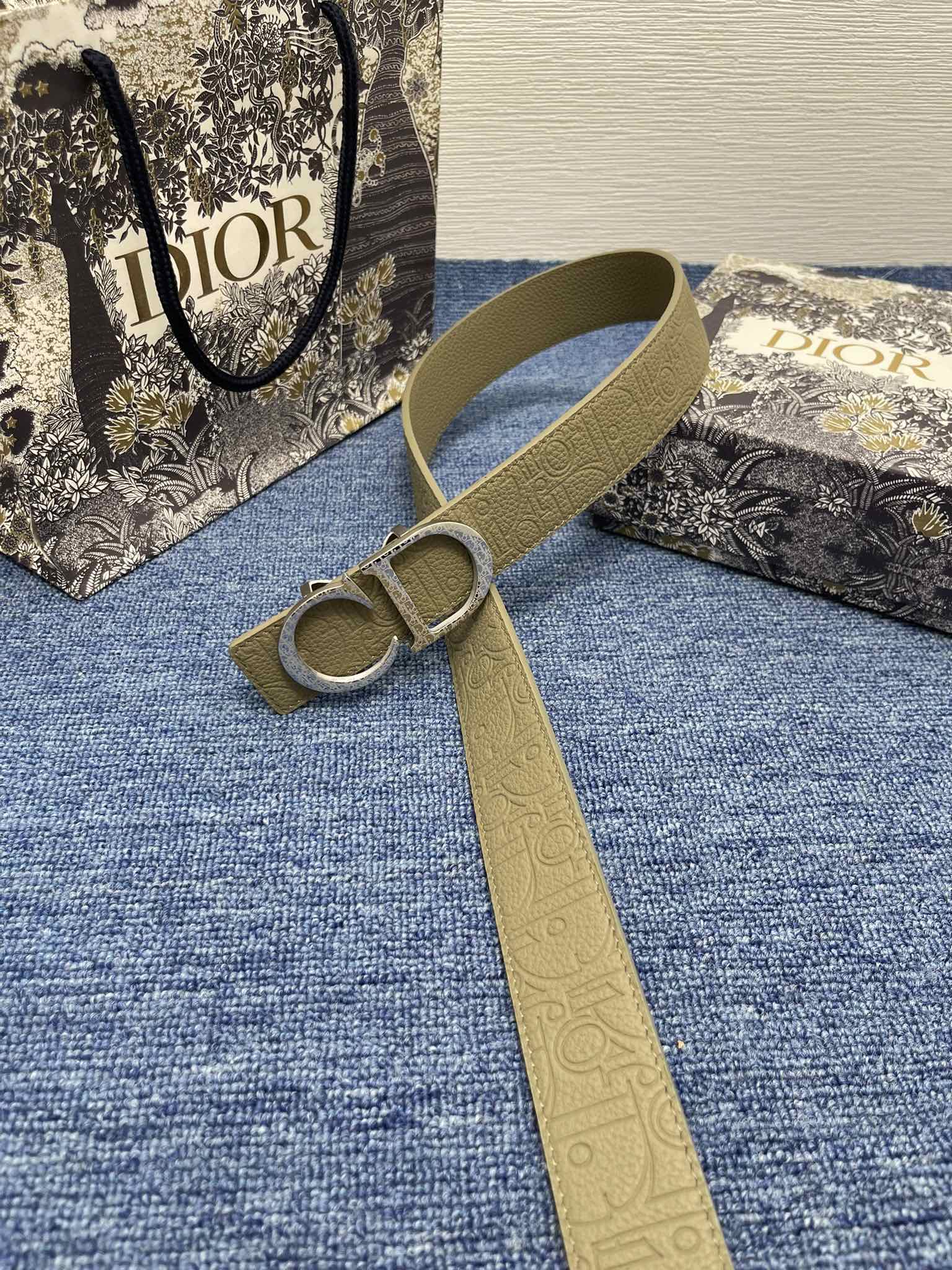 Dior Male Basic Belt Cow Leather Black