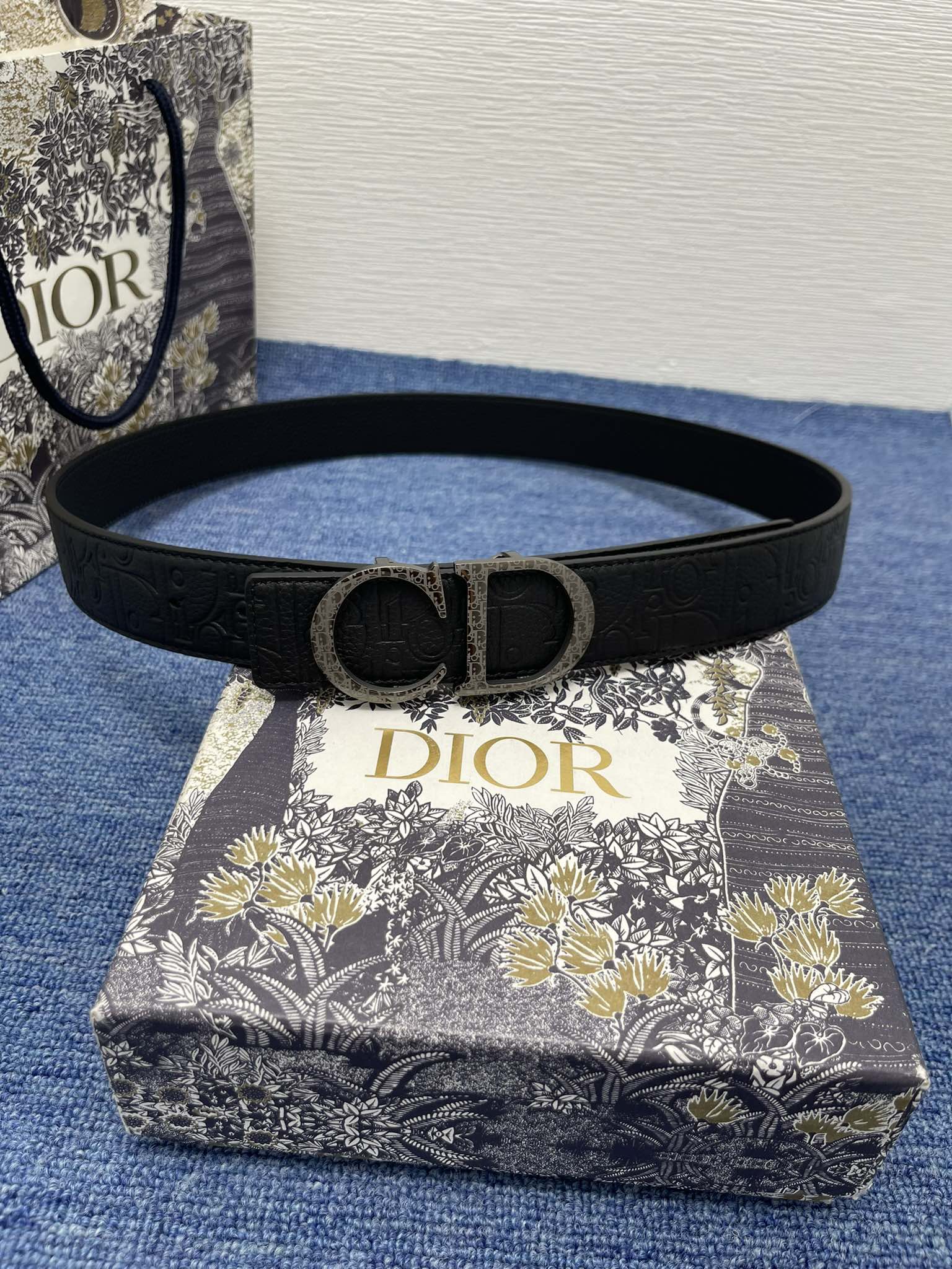 Dior Male Basic Belt Cow Leather Black