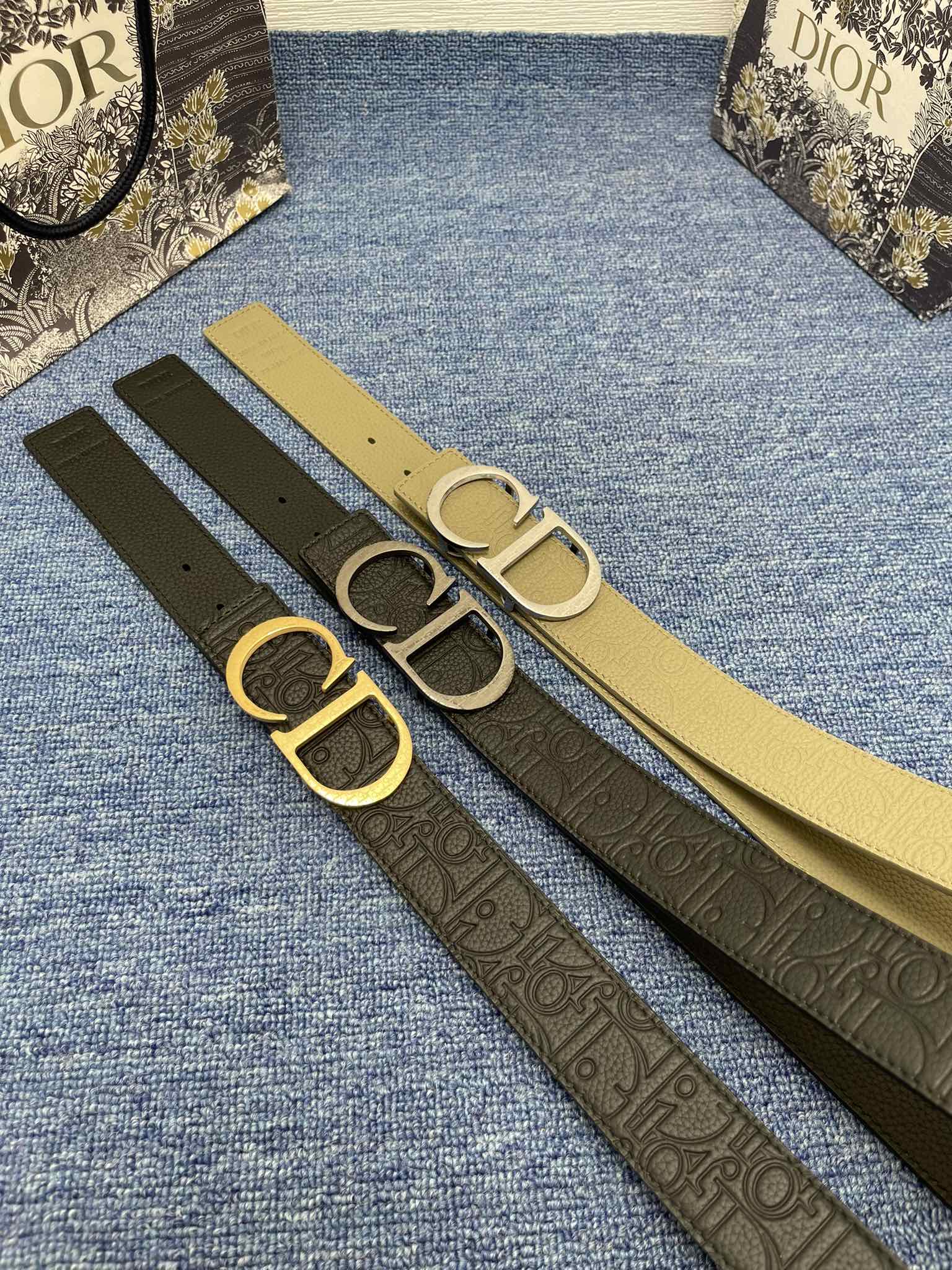 Dior Male Basic Belt Cow Leather Black