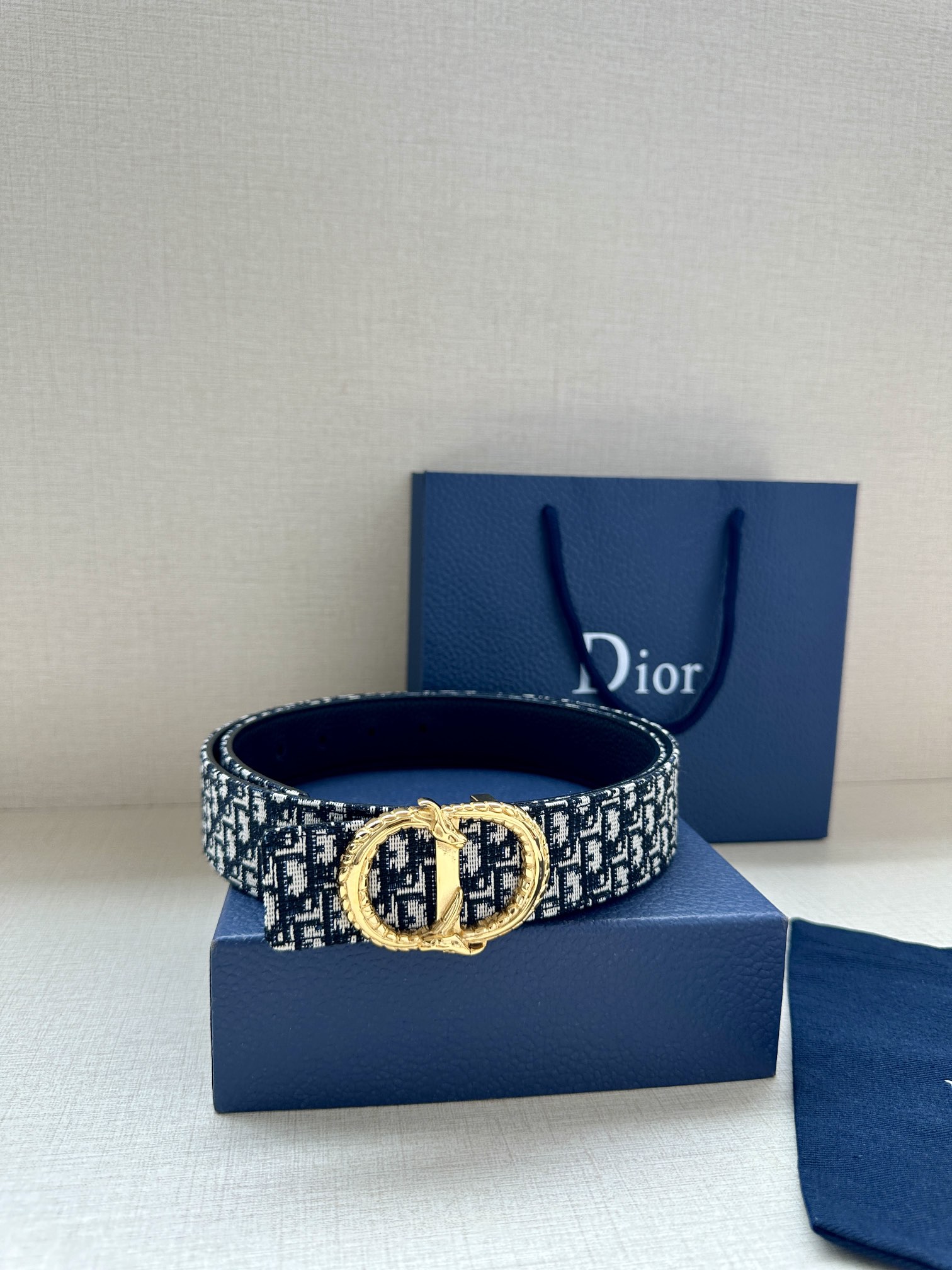 Dior Male Leather Belt Top Grain Leather M