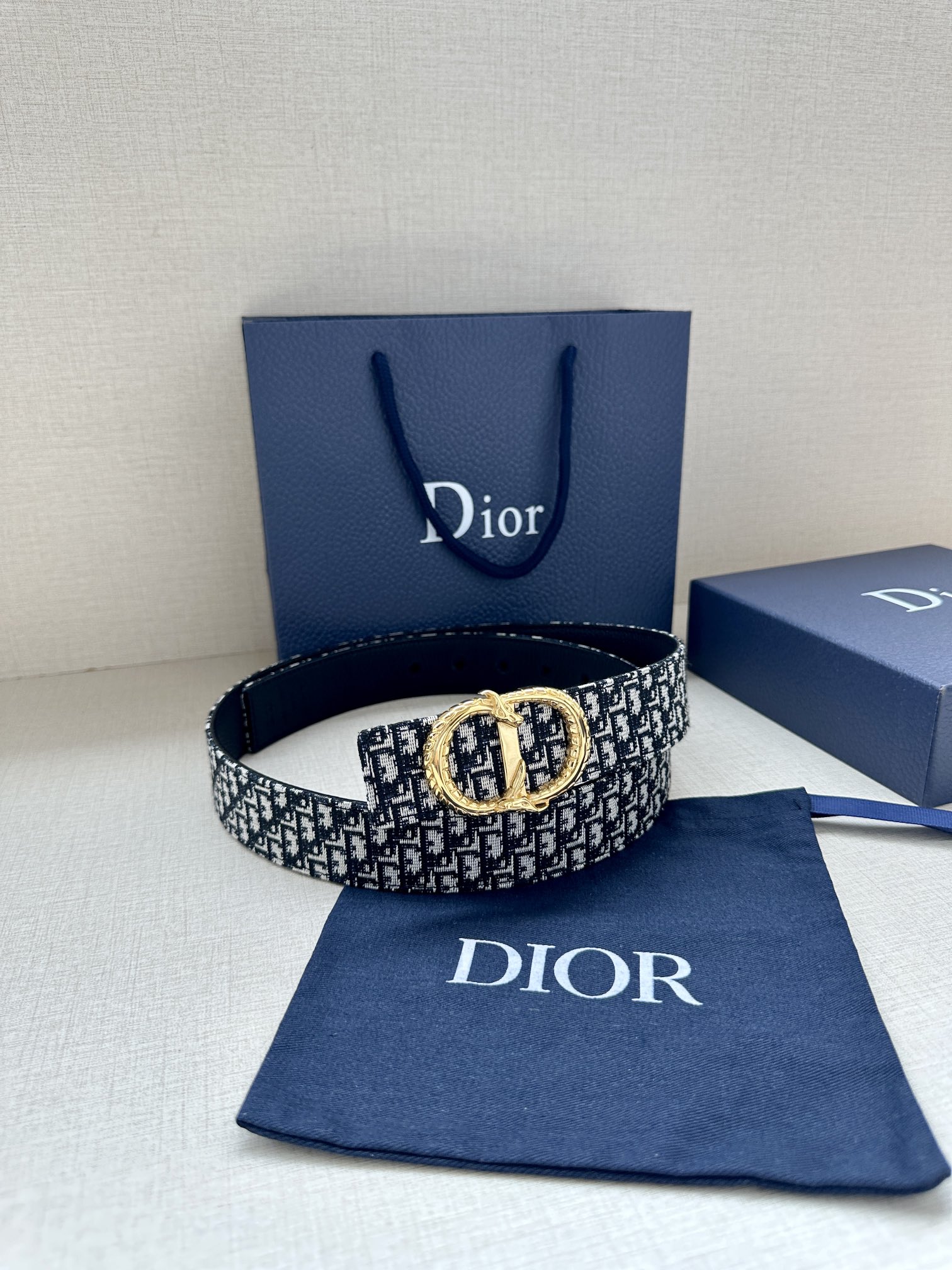 Dior Male Leather Belt Top Grain Leather M