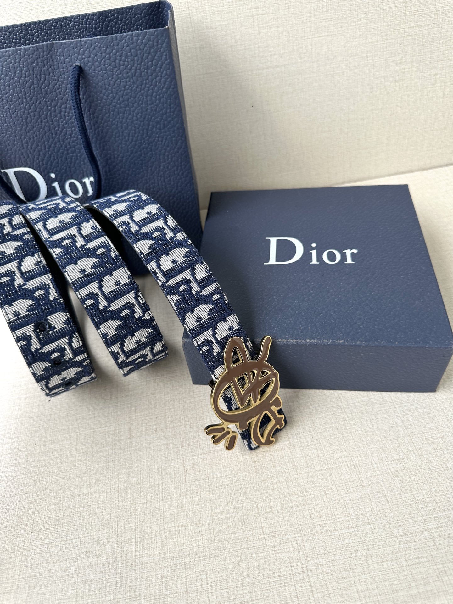 Dior Male Leather Belt Top Grain Leather M