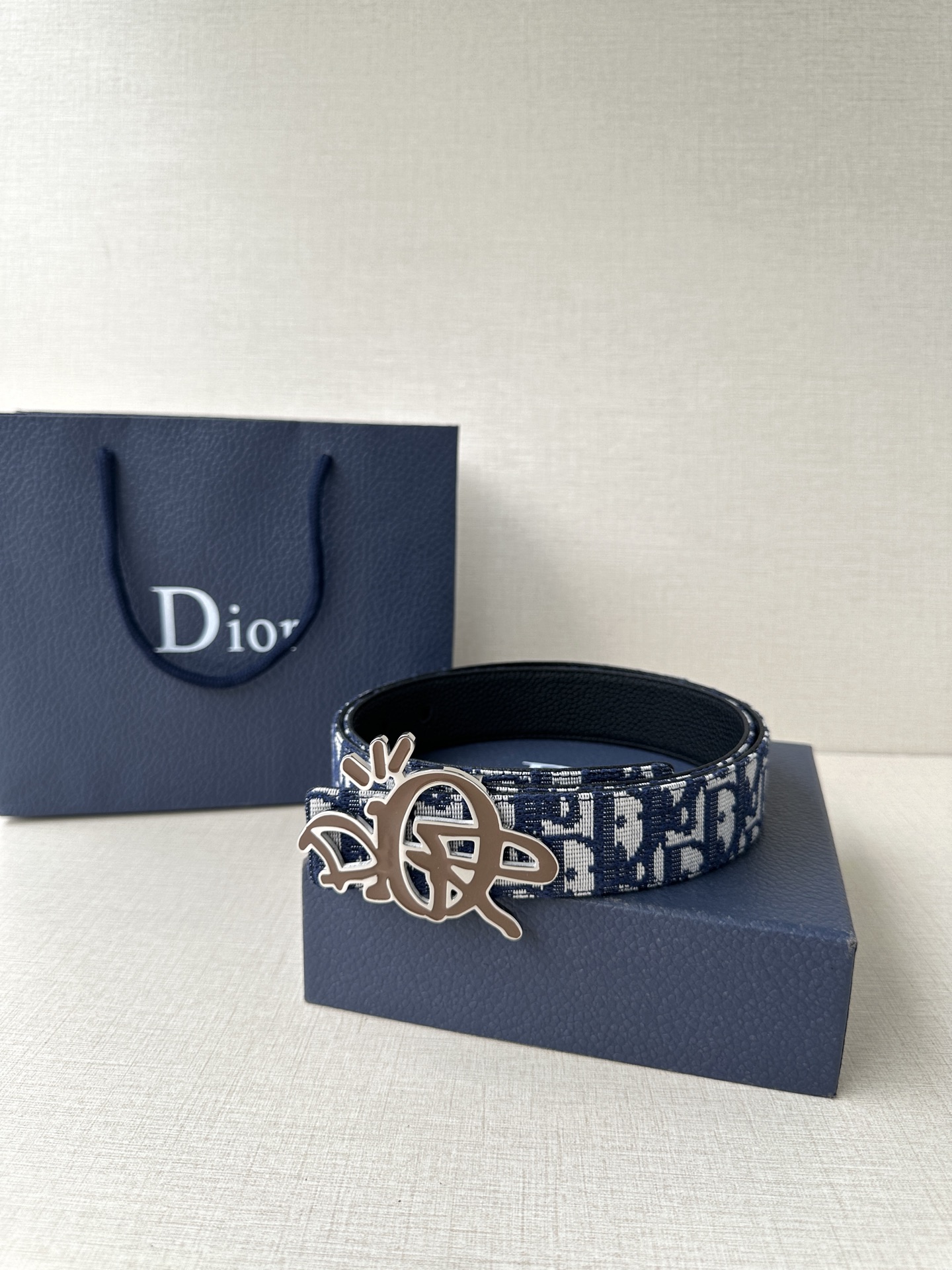 Dior Male Leather Belt Top Grain Leather M