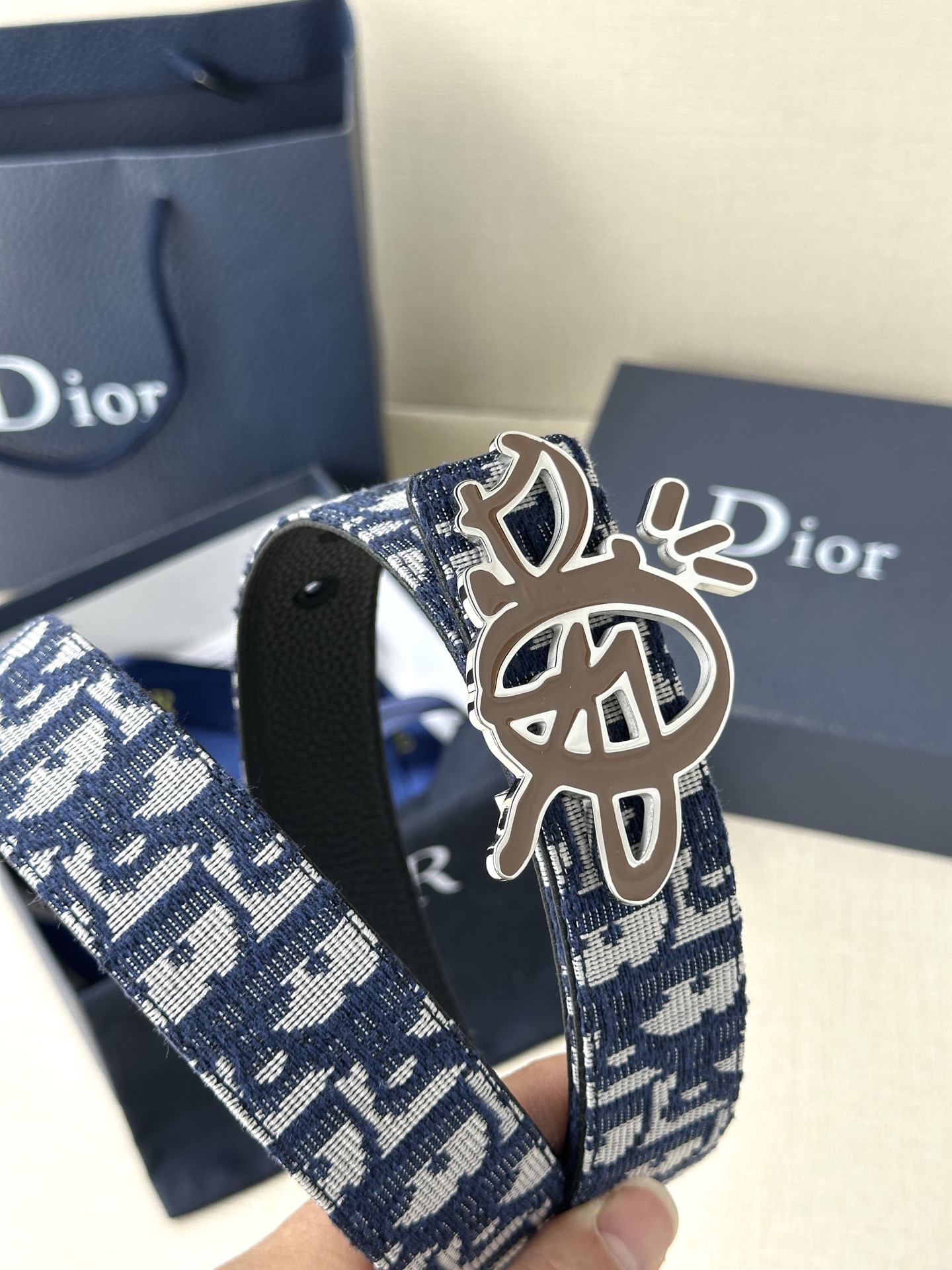 Dior Male Leather Belt Top Grain Leather M