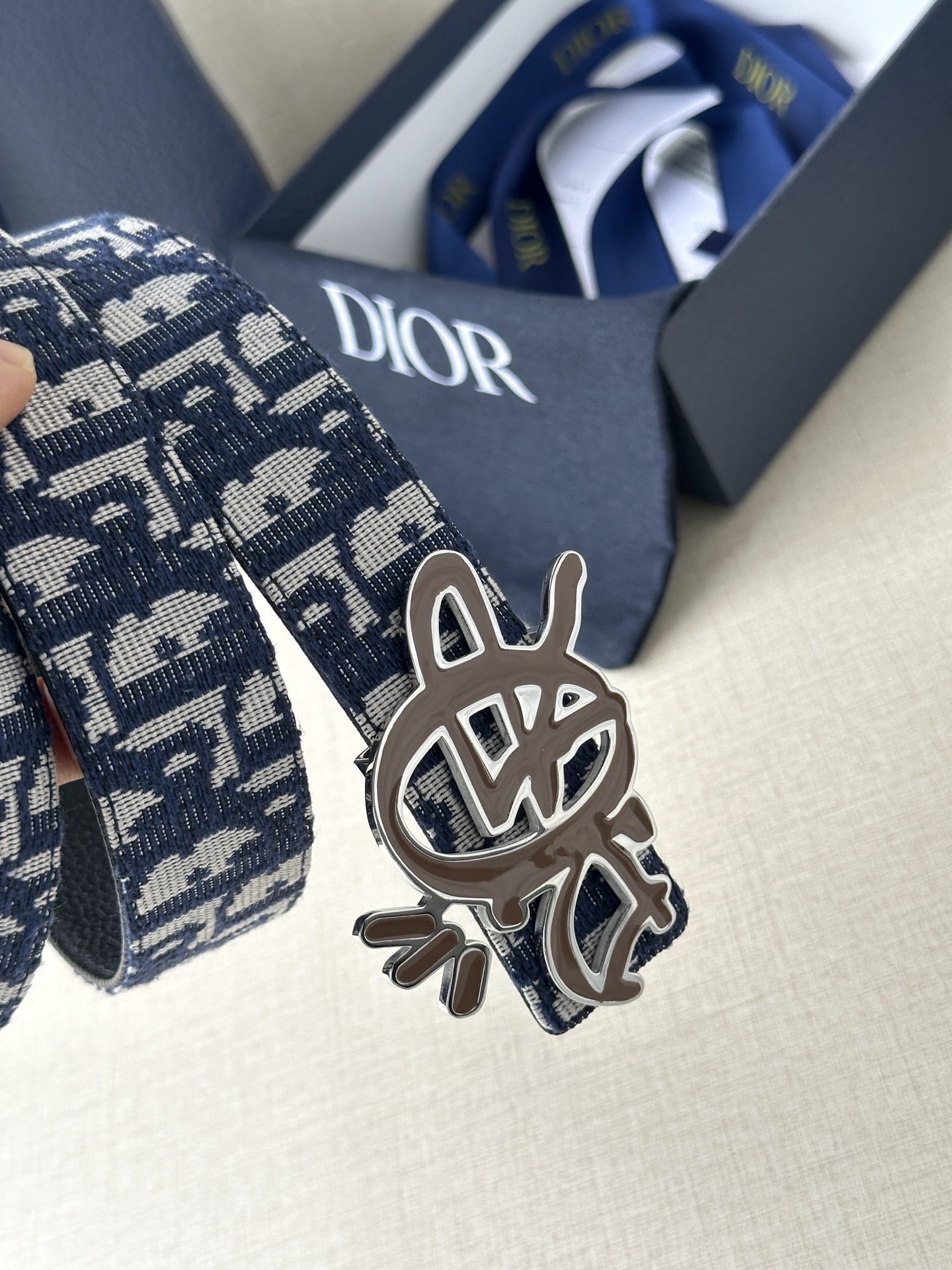 Dior Male Leather Belt Top Grain Leather M