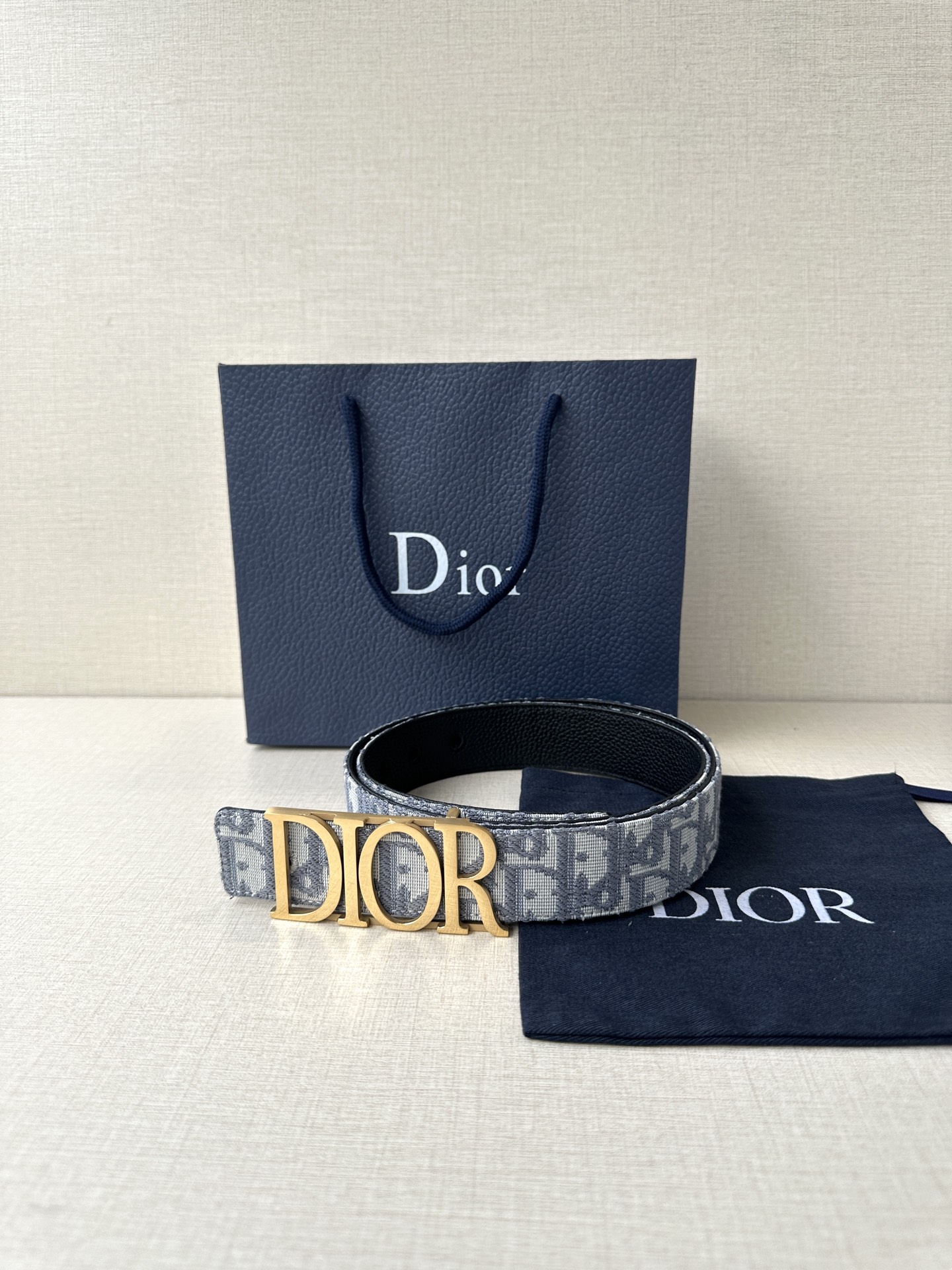 Dior Male Leather Belt Top Grain Leather M