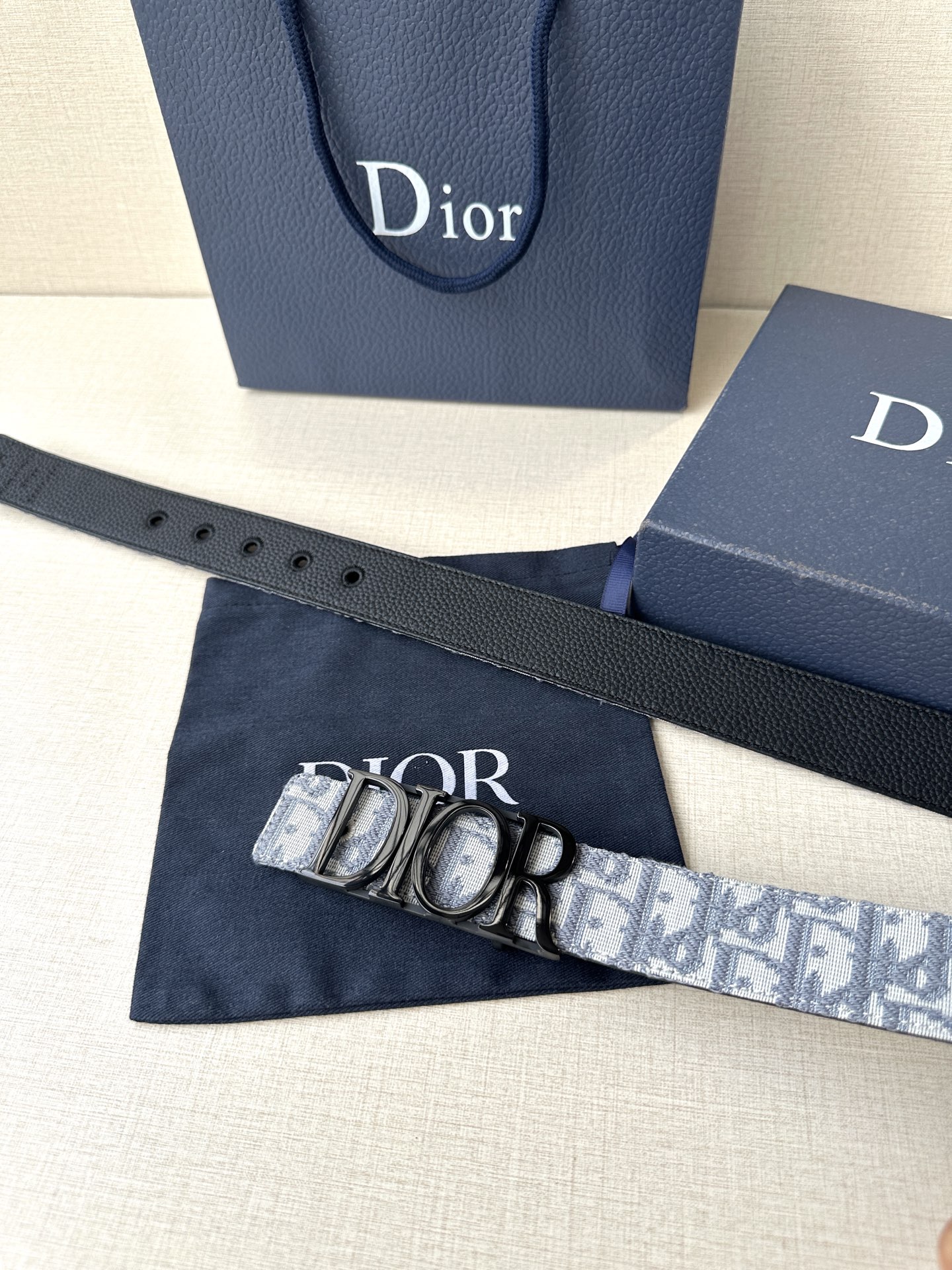 Dior Male Leather Belt Top Grain Leather M
