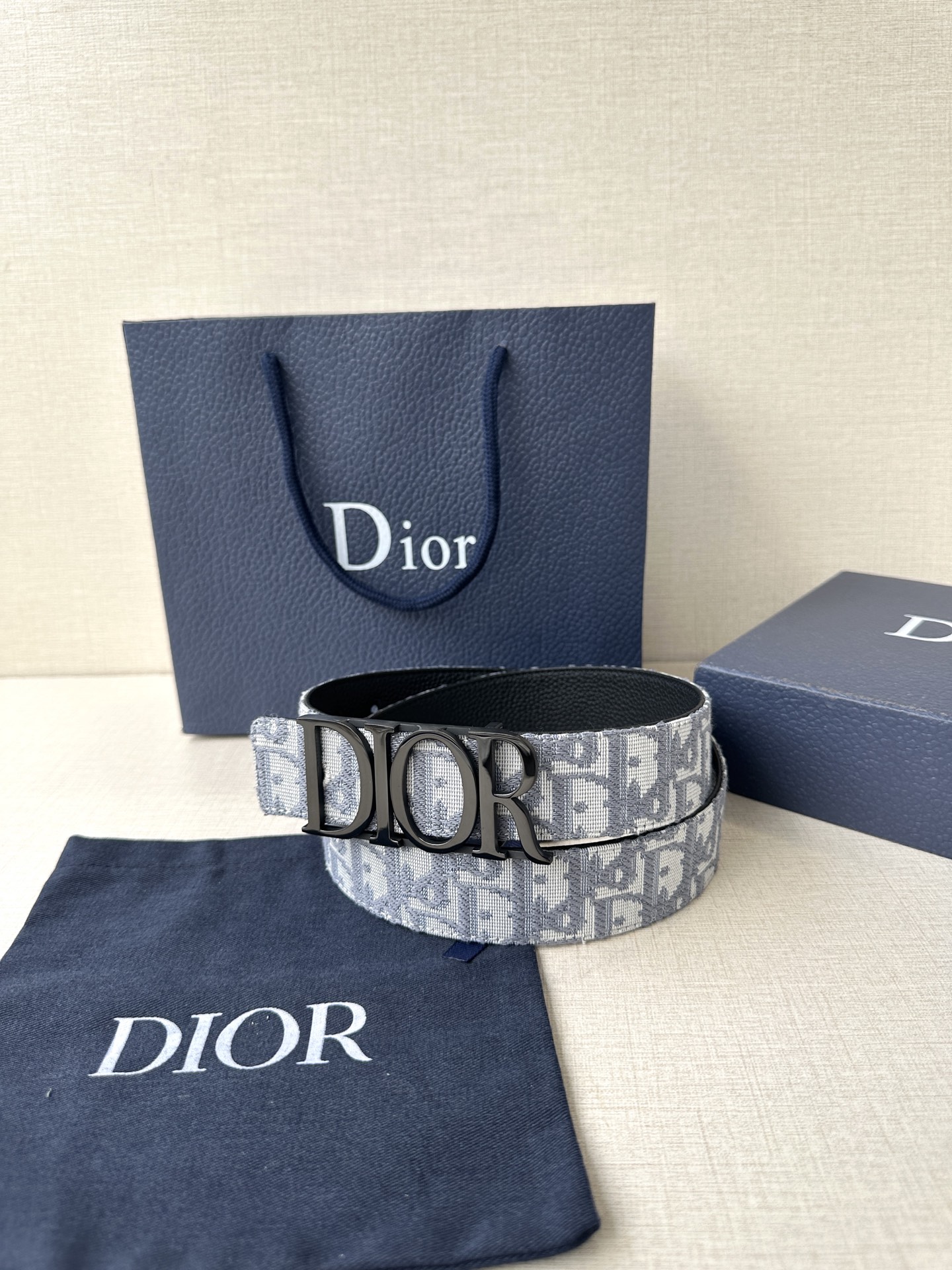 Dior Male Leather Belt Top Grain Leather M