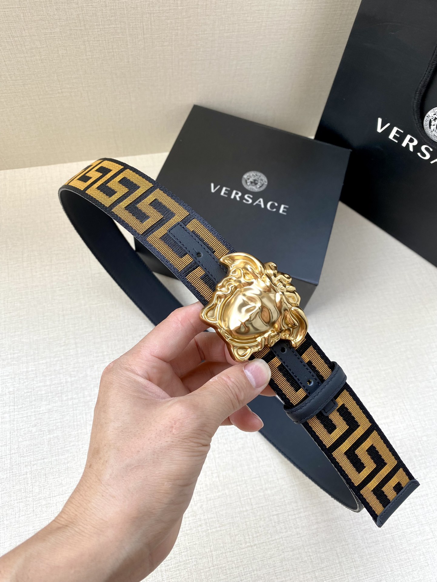 Versace Male Basic Belt Cow Leather S-m