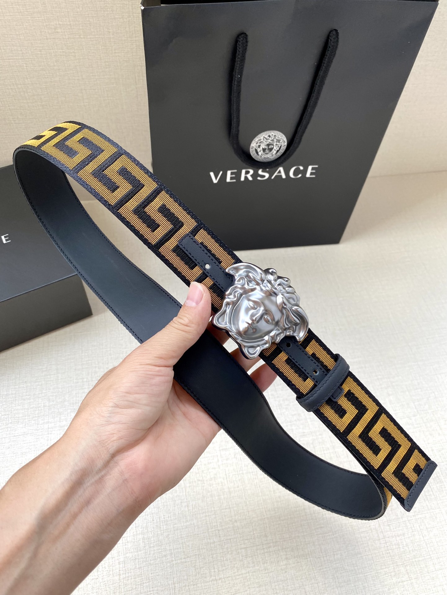 Versace Male Basic Belt Cow Leather S-m