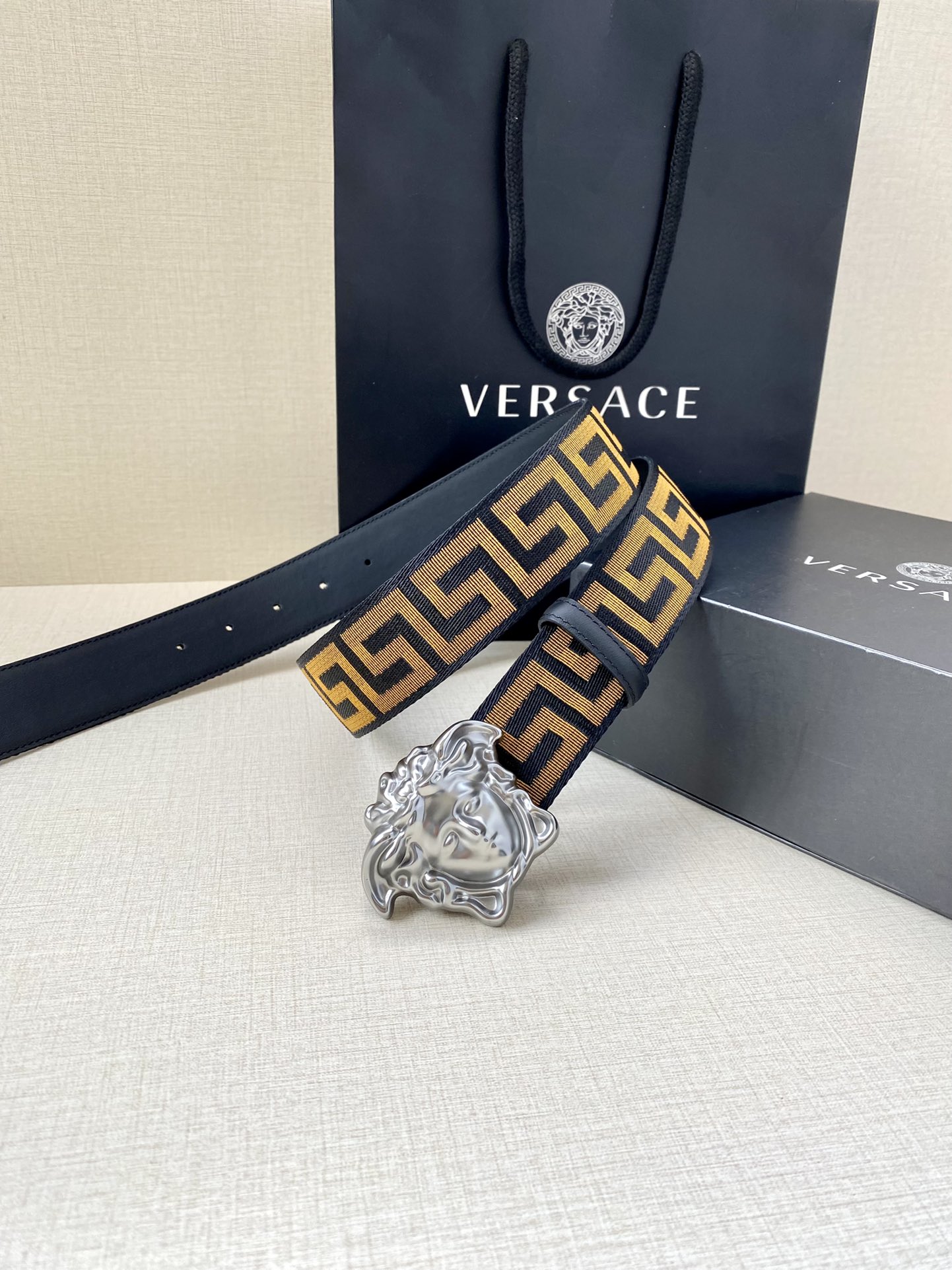 Versace Male Basic Belt Cow Leather S-m