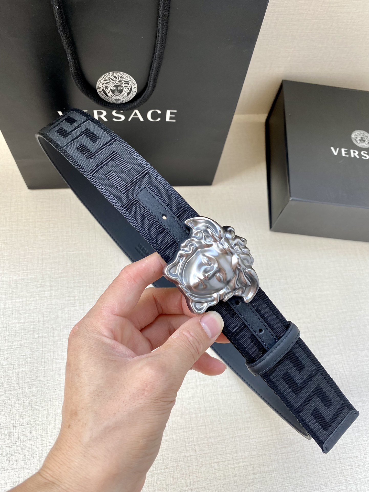 Versace Male Basic Belt Cow Leather S-m