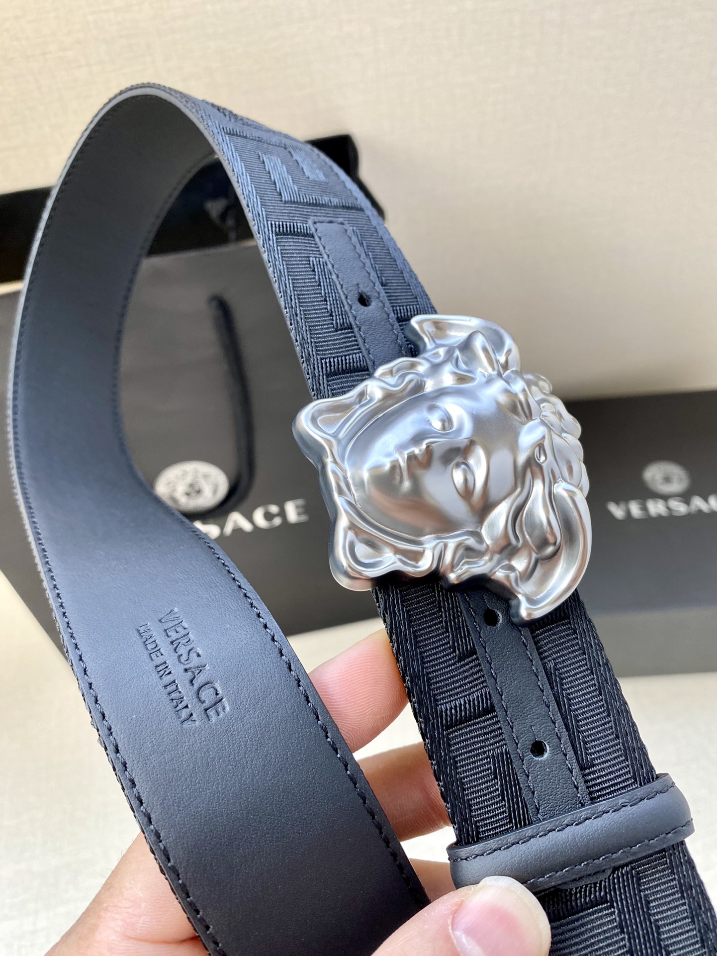 Versace Male Basic Belt Cow Leather S-m
