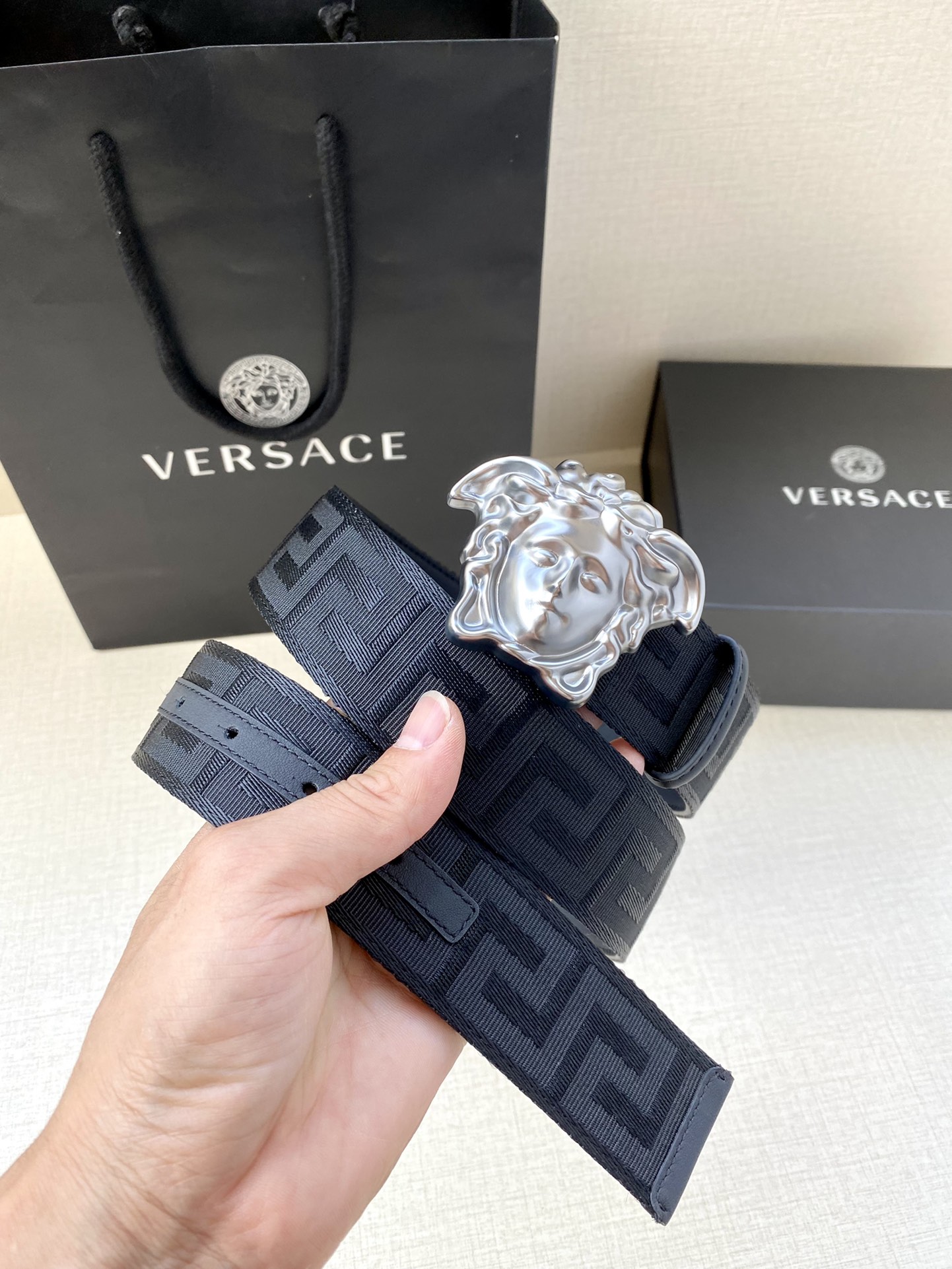 Versace Male Basic Belt Cow Leather S-m