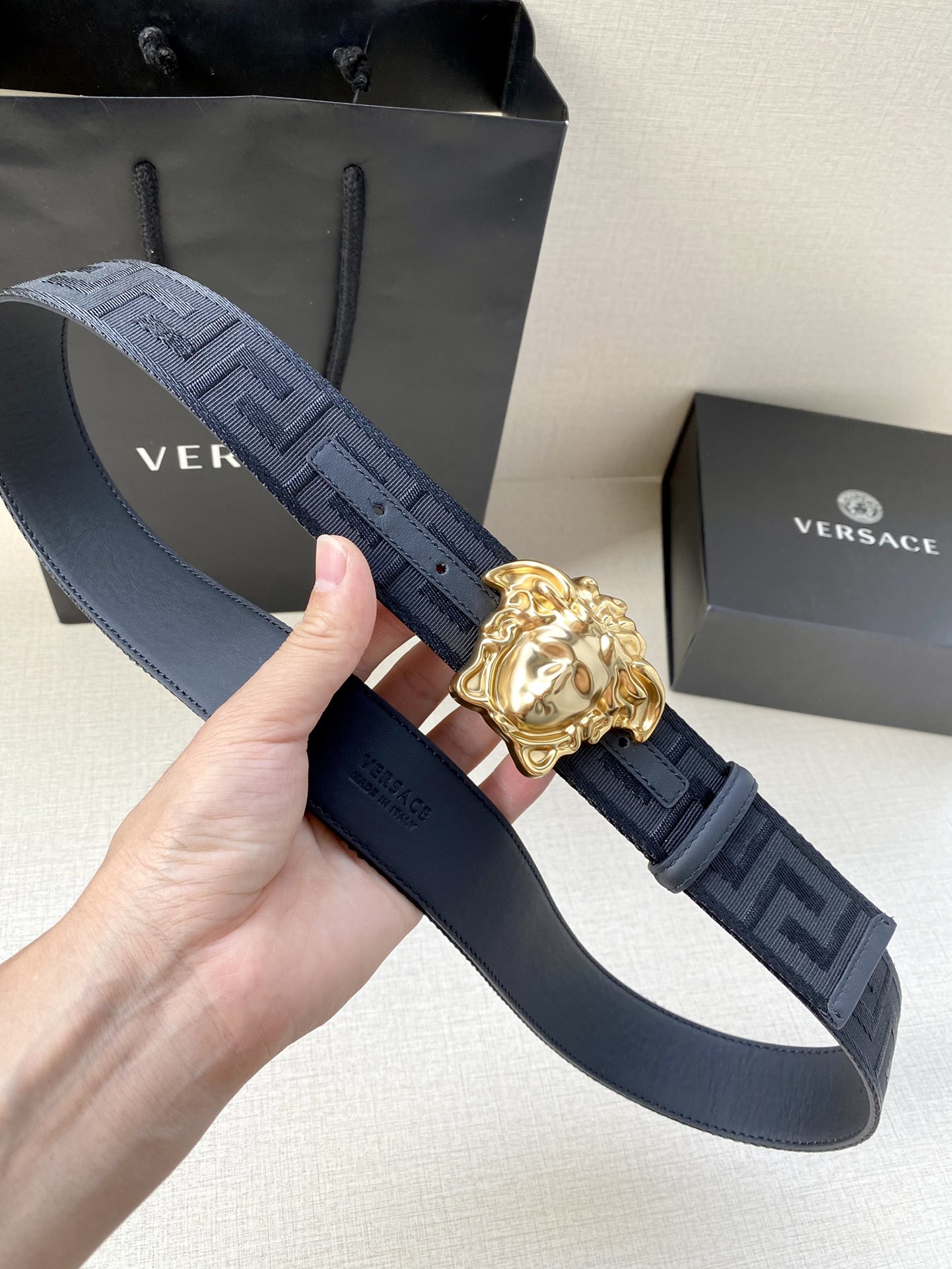Versace Male Basic Belt Cow Leather S-m