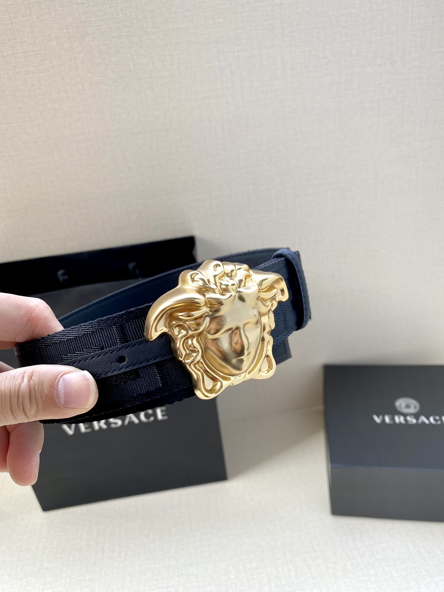 Versace Male Basic Belt Cow Leather S-m