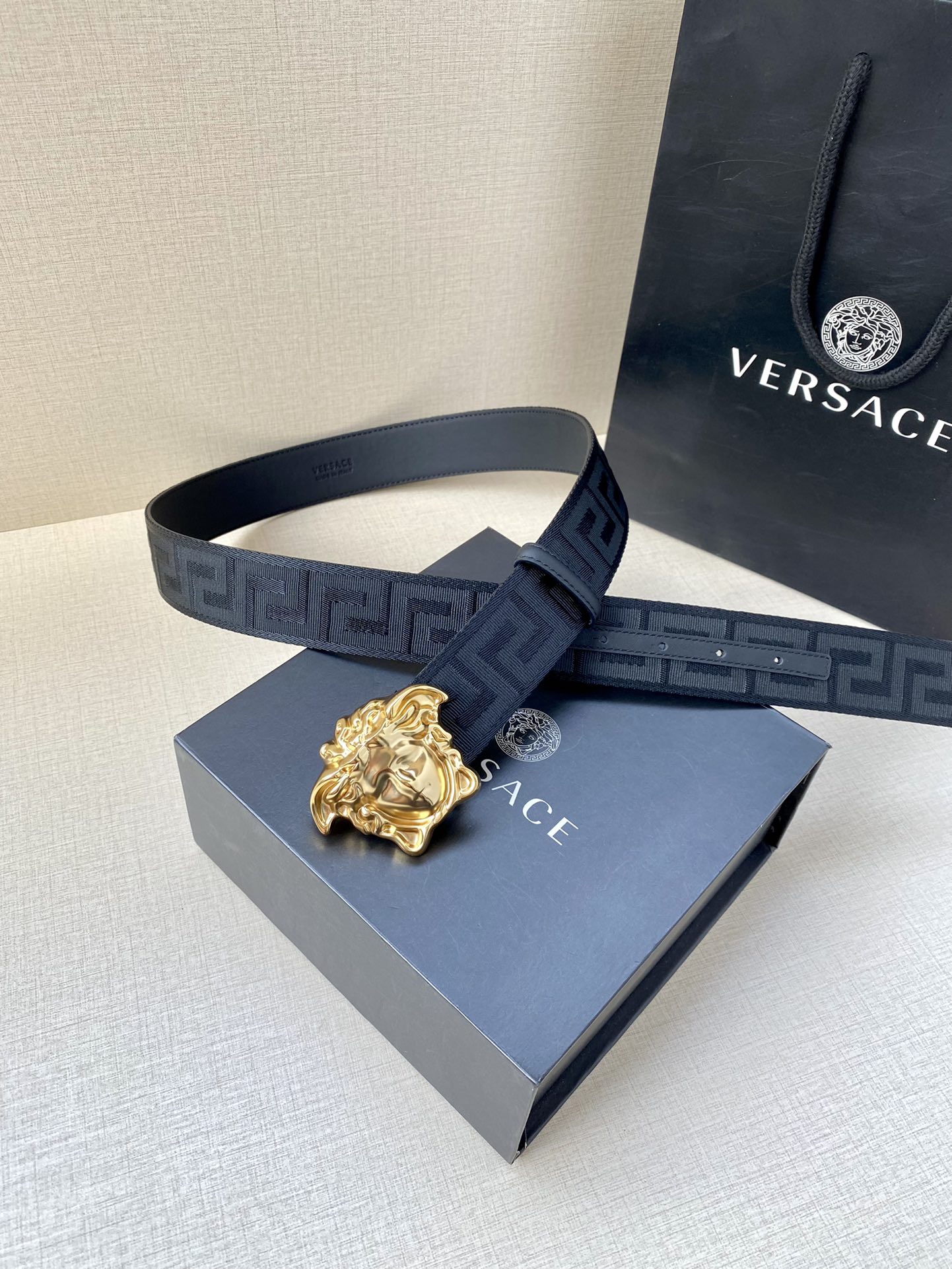 Versace Male Basic Belt Cow Leather S-m