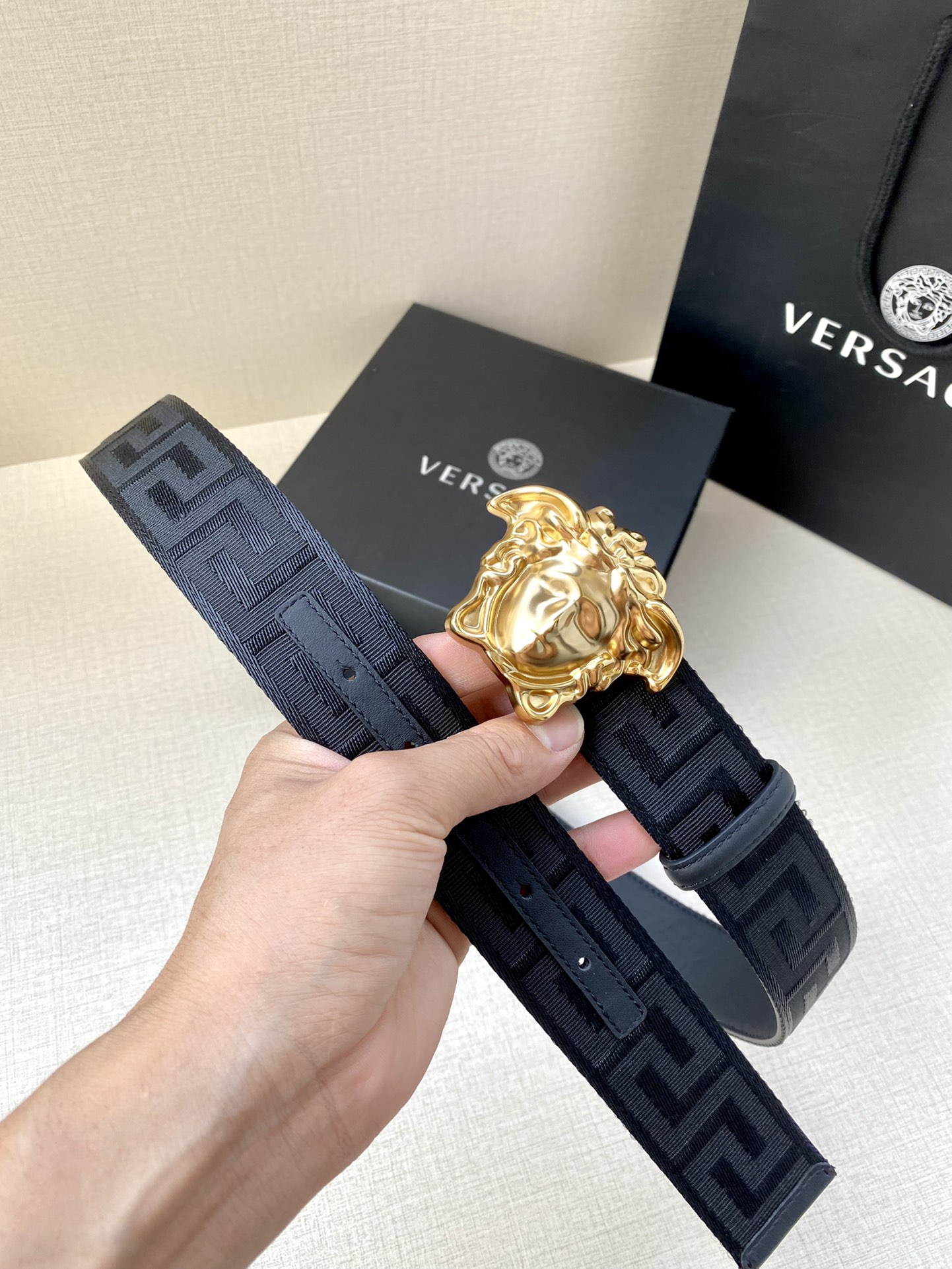 Versace Male Basic Belt Cow Leather S-m