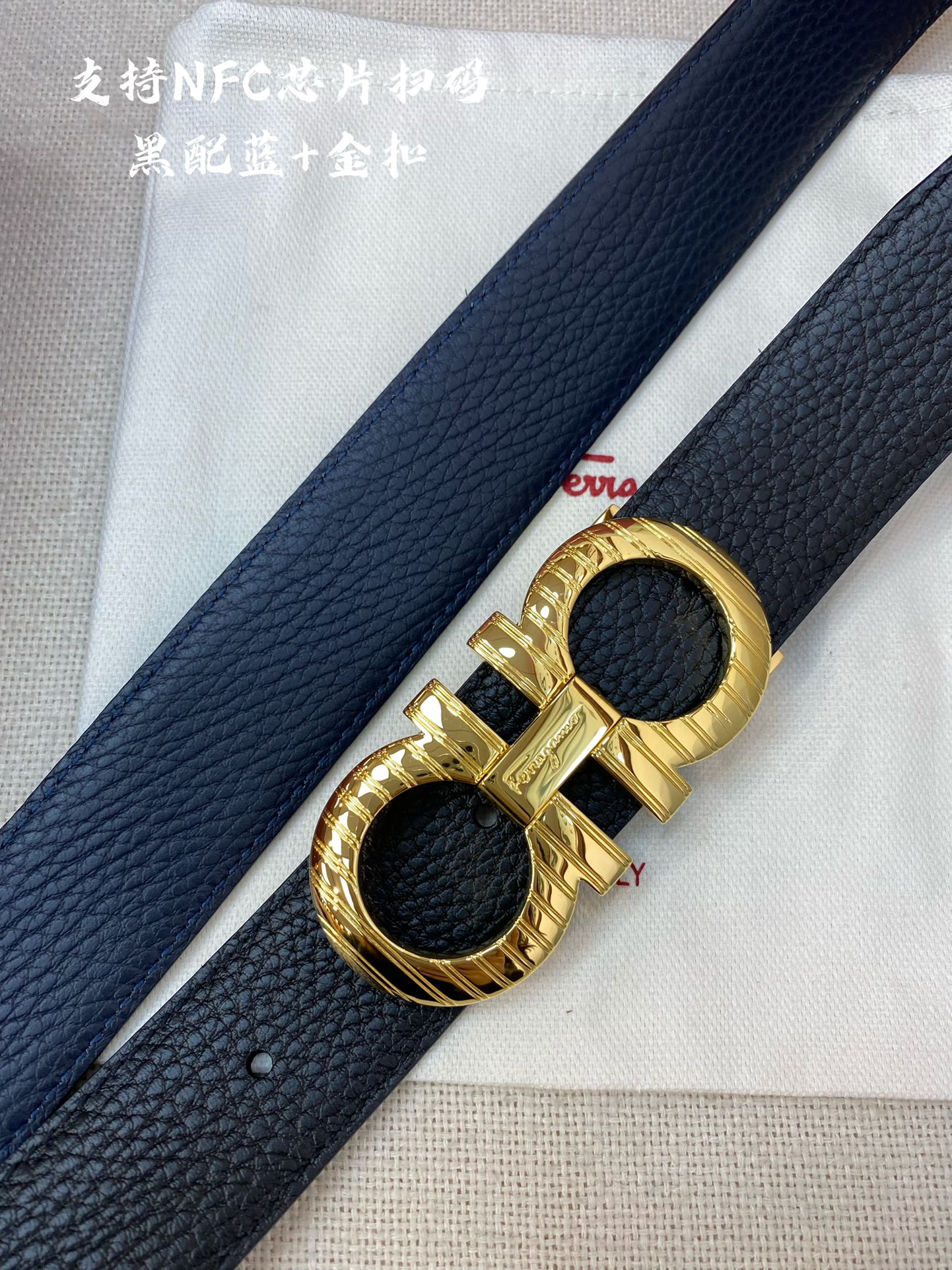 Salvatore Ferragamo Male Leather Belt Cow Leather M