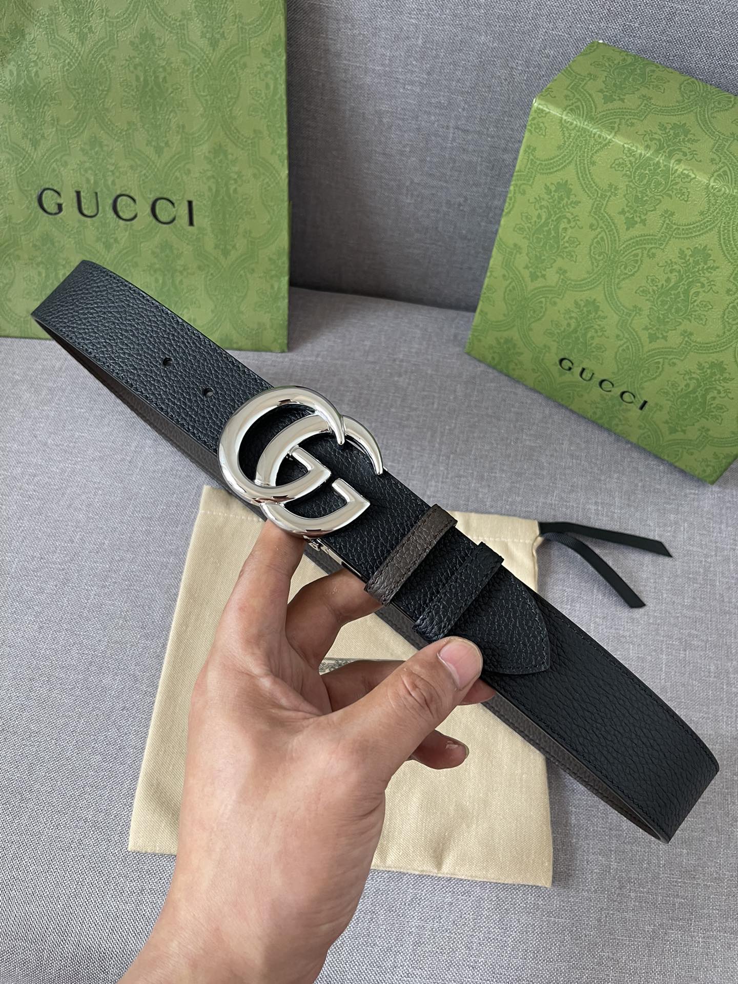 Gucci Male Leather Belt Cow Leather M