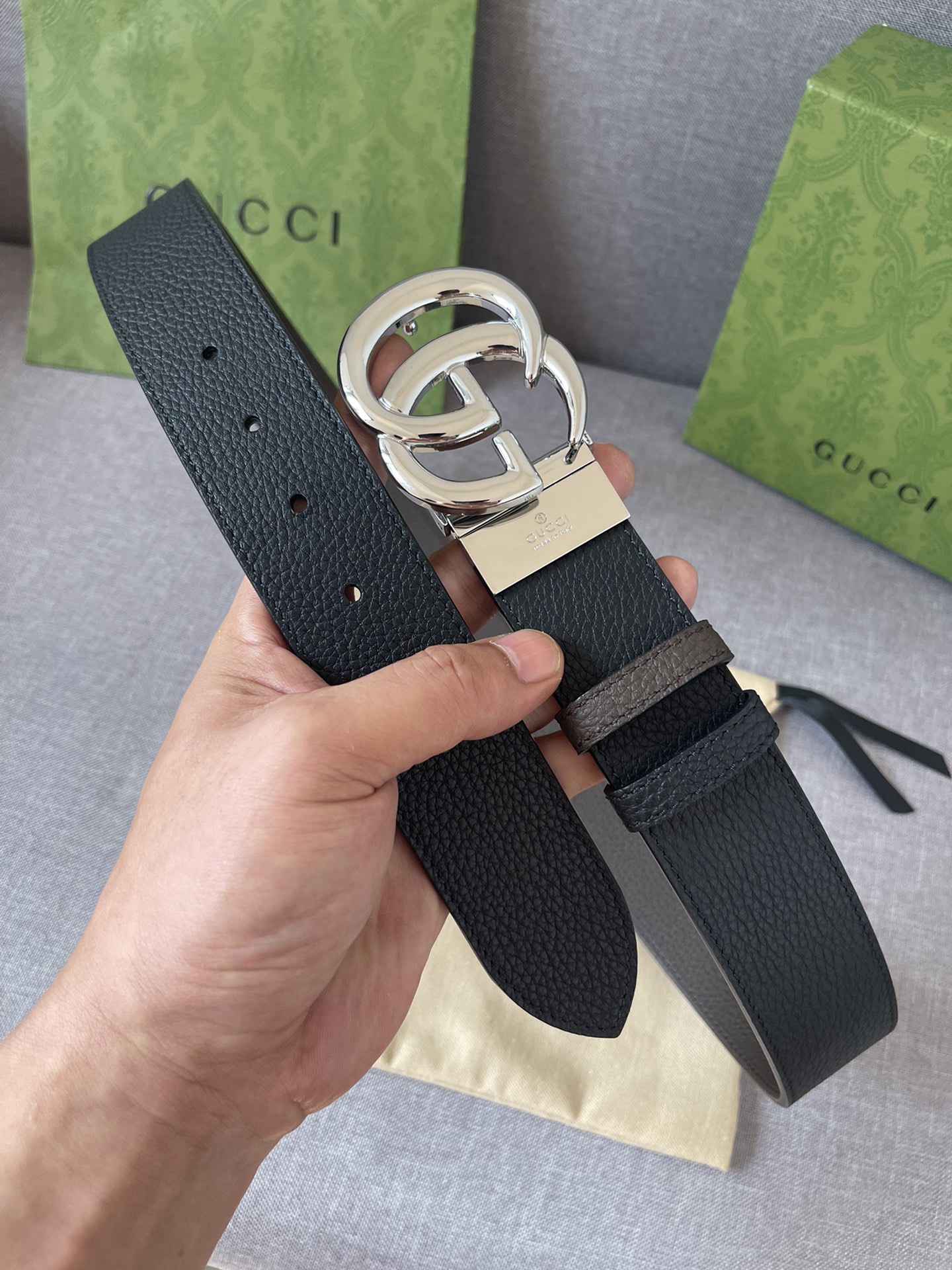 Gucci Male Leather Belt Cow Leather M
