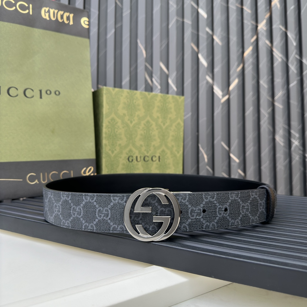 Gucci Male Basic Belt Gray S-m-l