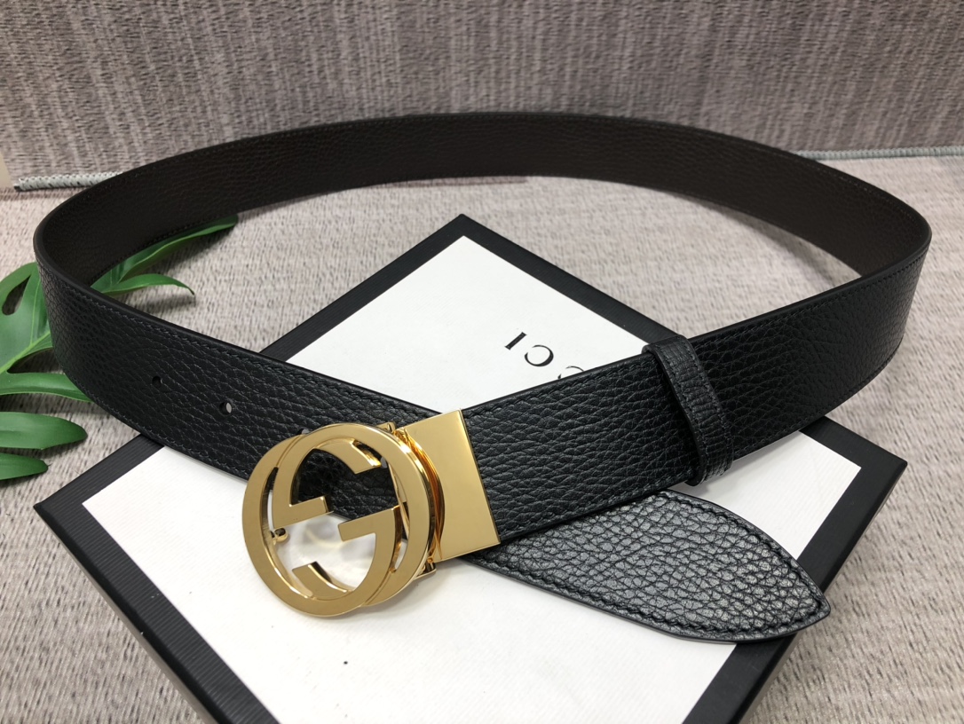 Gucci Male Leather Belt Top Grain Leather